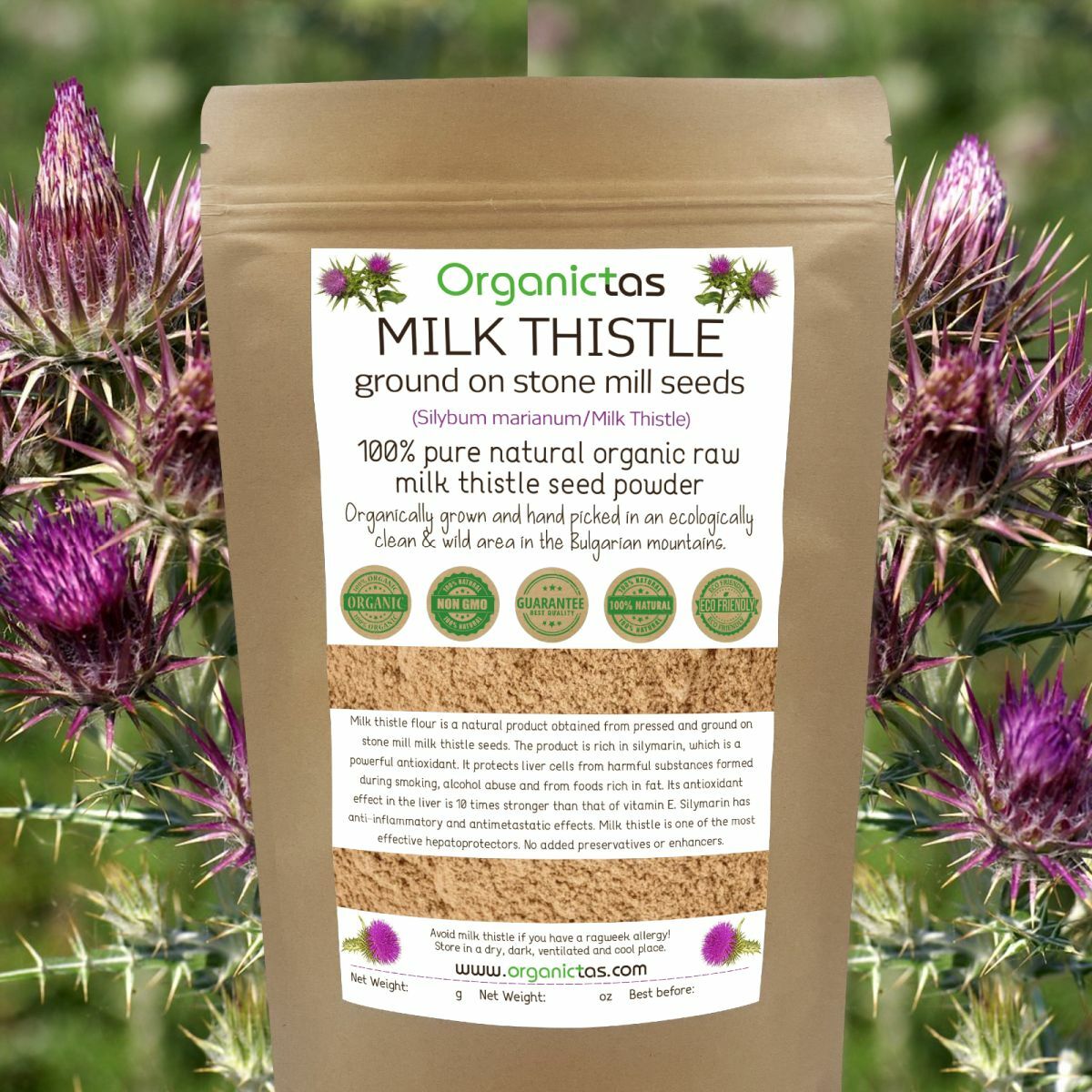 Milk Thistle Seed Powder for Tea Making or Culinary Use Organic Premium Quality