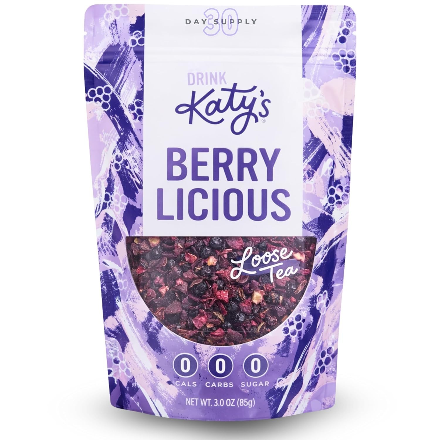 Katy’s Berry Loose Leaf Tea – Hibiscus, Blueberry & Cranberry – 30+ Cups