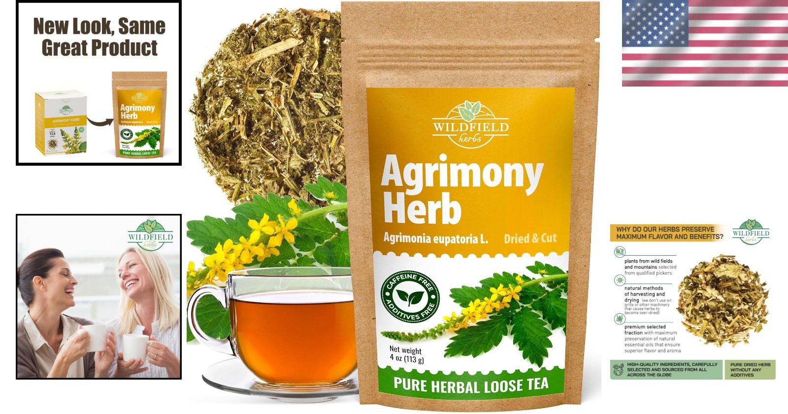 Loose Agrimony Flower Tea – 4 oz. Detox Blend for Wellness Rituals