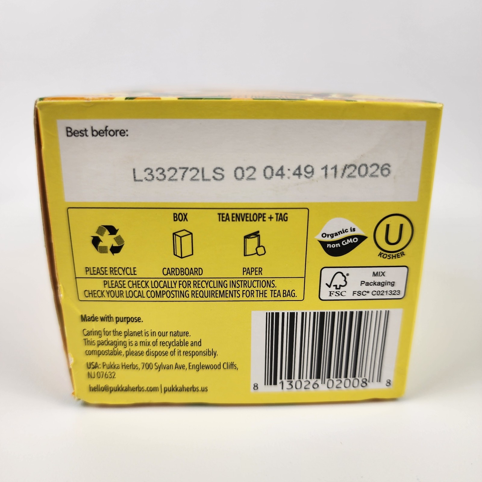 Pukka Lemon, Ginger & Manuka Honey Herbal Tea 20ct (4 Pack) Organic 80 Bags