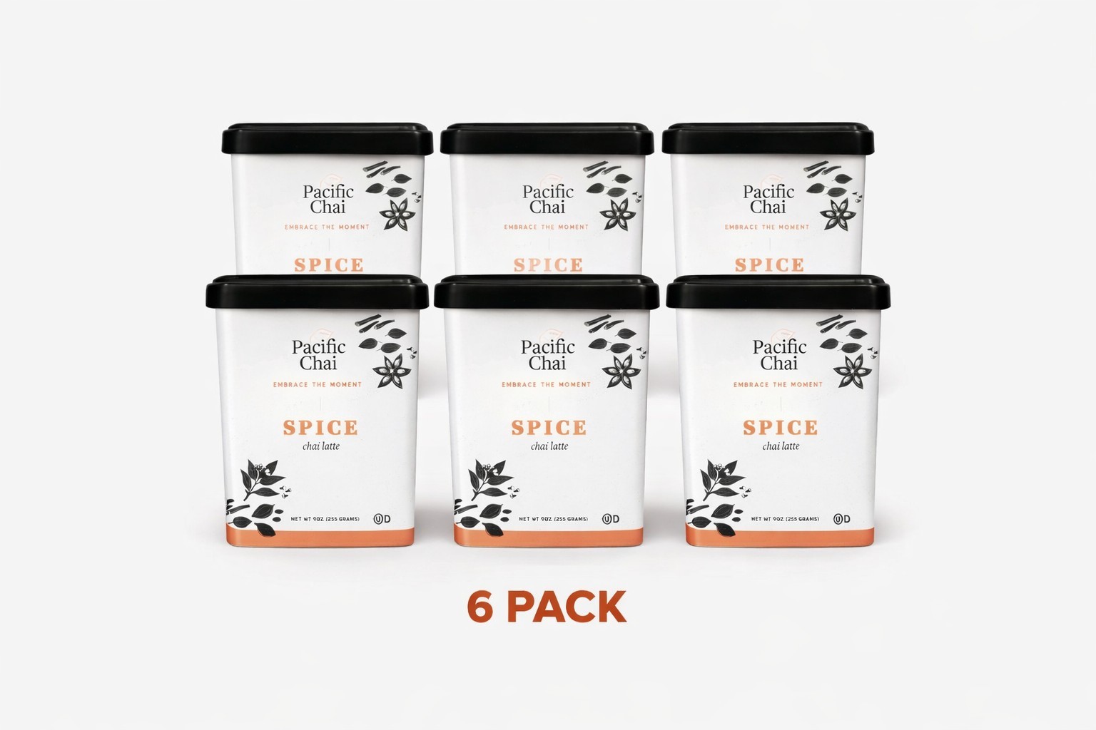 Pacific Chai Spice Chai Latte Mix 6 Pack 9oz Each Instant Chai Powder BB 04/2026