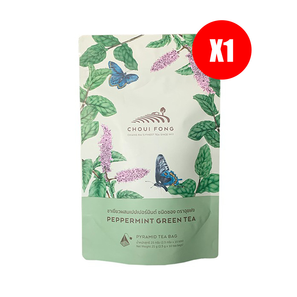CHOUI FONG Peppermint Green Tea 25 g (2.5 g x 10 Bag) Product of Thailand