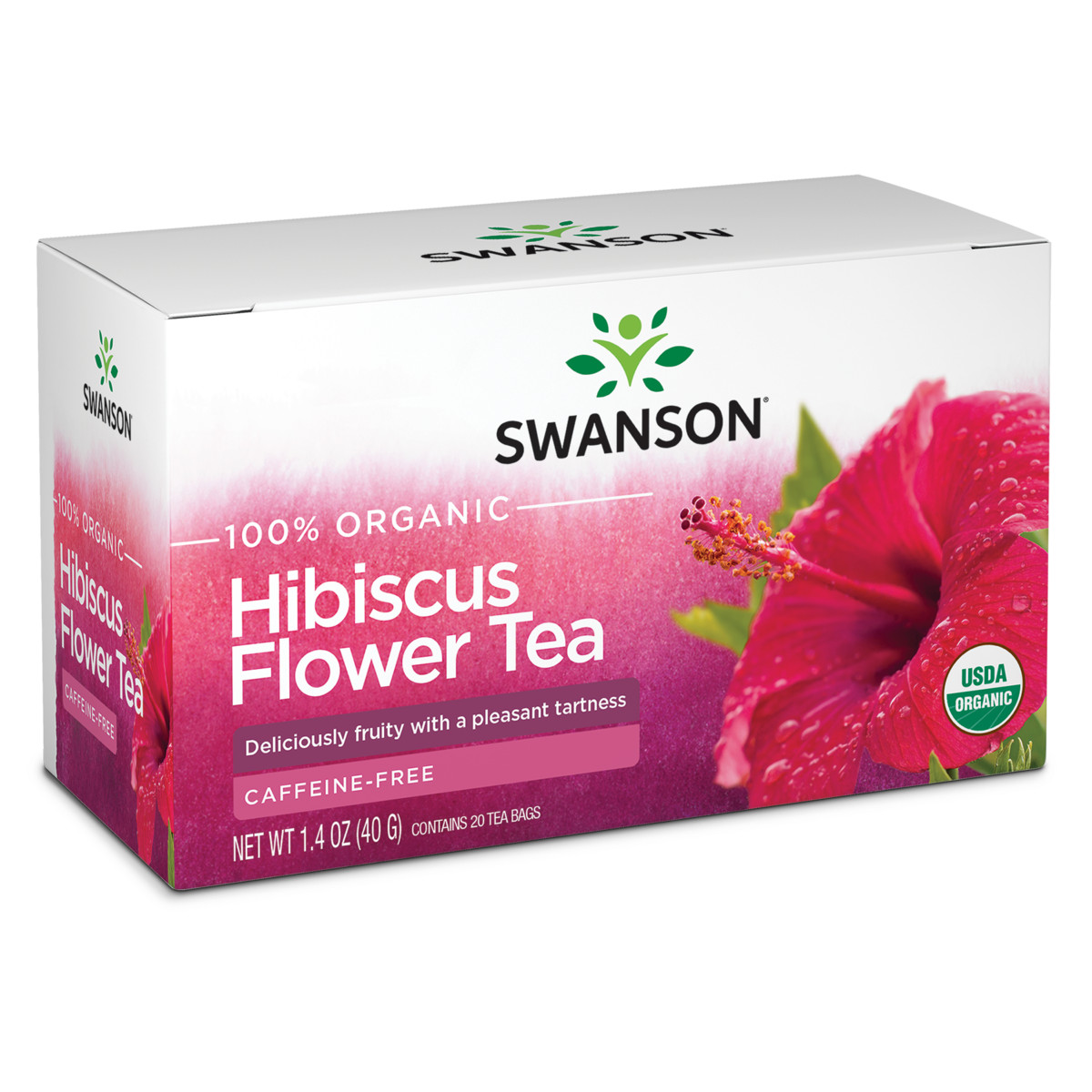 Swanson 100% Organic Hibiscus Flower Tea 20 Sachets