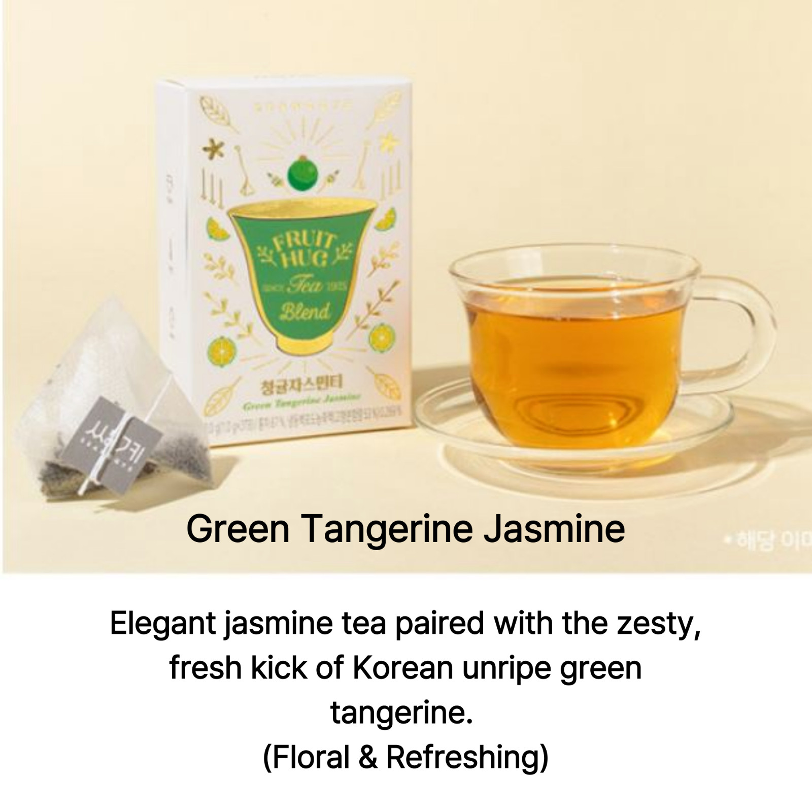Ssanggye Premium Korean Fruit Hug Dried Tea Blend 6 Flavors x 3 Pyramid Tea Bags