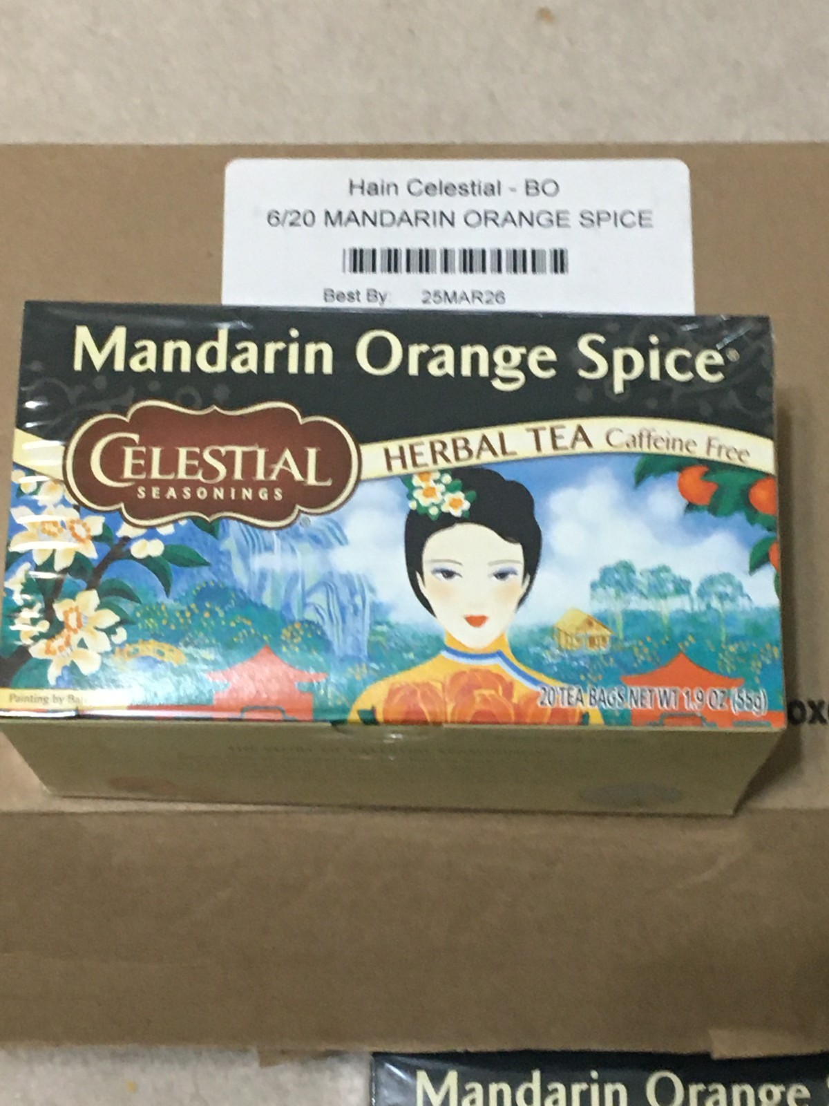 Celestial Seasonings Herbal Tea, Mandarin Orange Spice 20 Count-6 Boxes 120 Bags