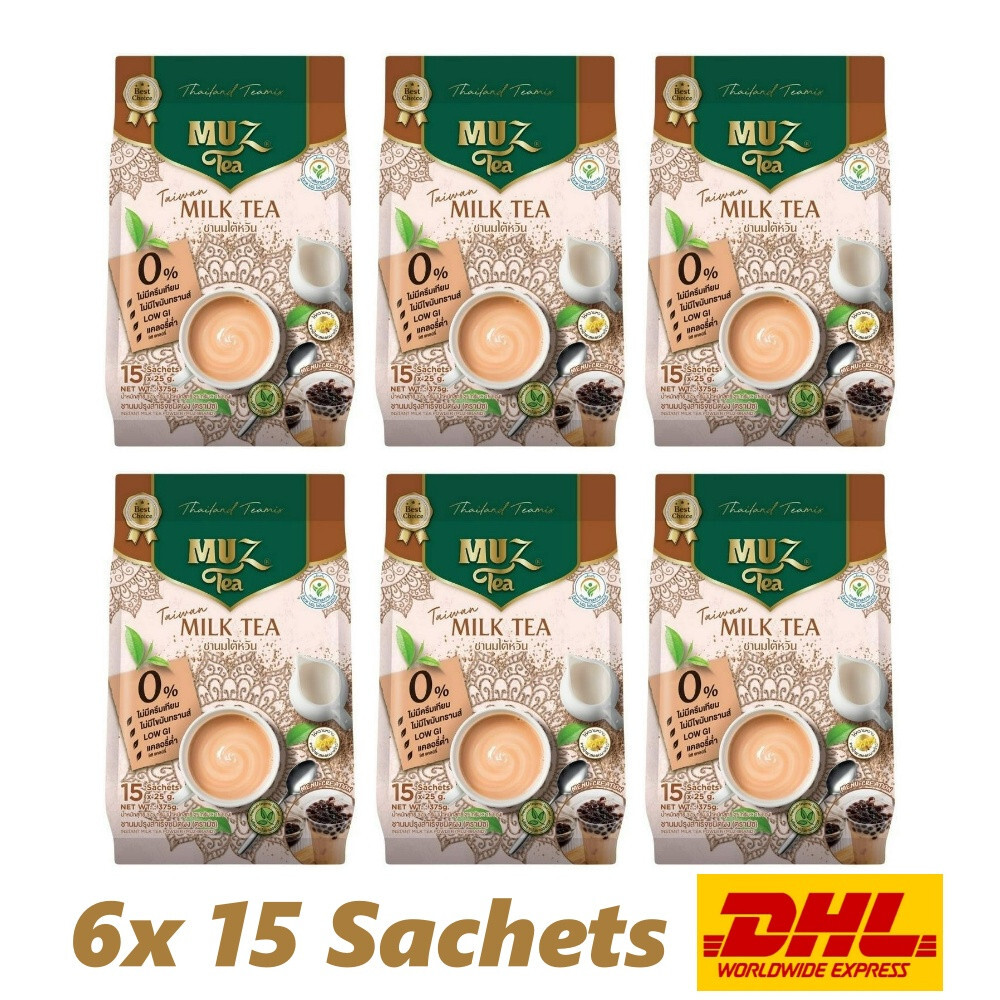 6x MUZ MUZ TAIWAN MILK TEA Instant Drink fragrant, delicious Beverage Halal Home