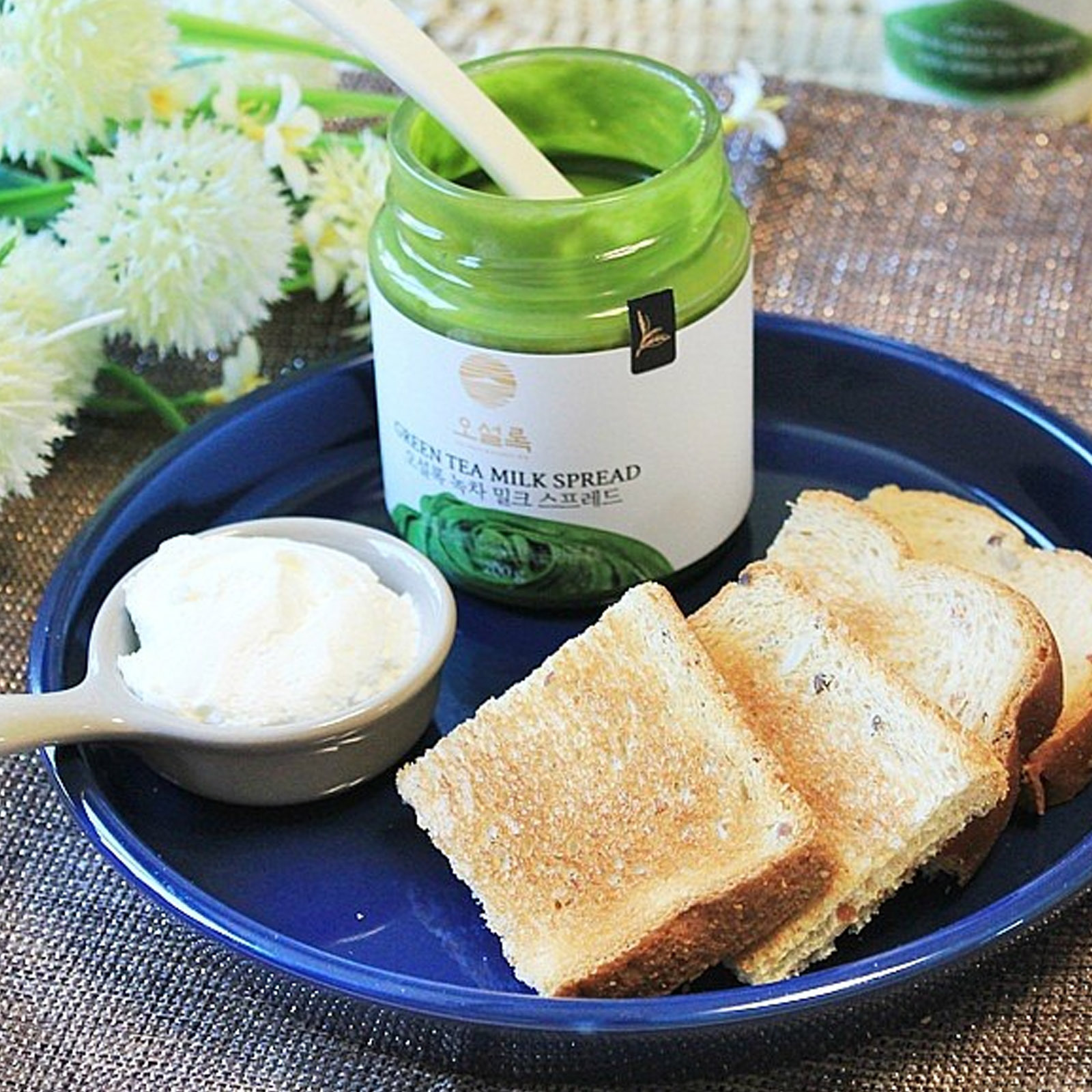 OSULLOC Green Tea Milk Spread 200g JEJU Island PREMIUM Jam Bread Cream Matcha