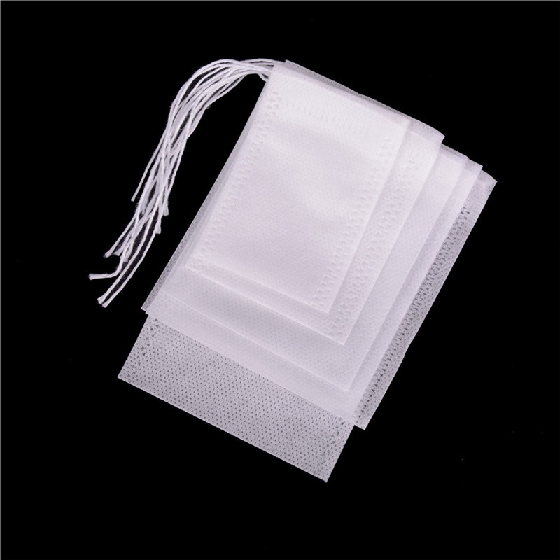 100Pcs Non-woven Empty Teabags String Heat Seal Filter Paper Herb Tea Bag GAMHJ