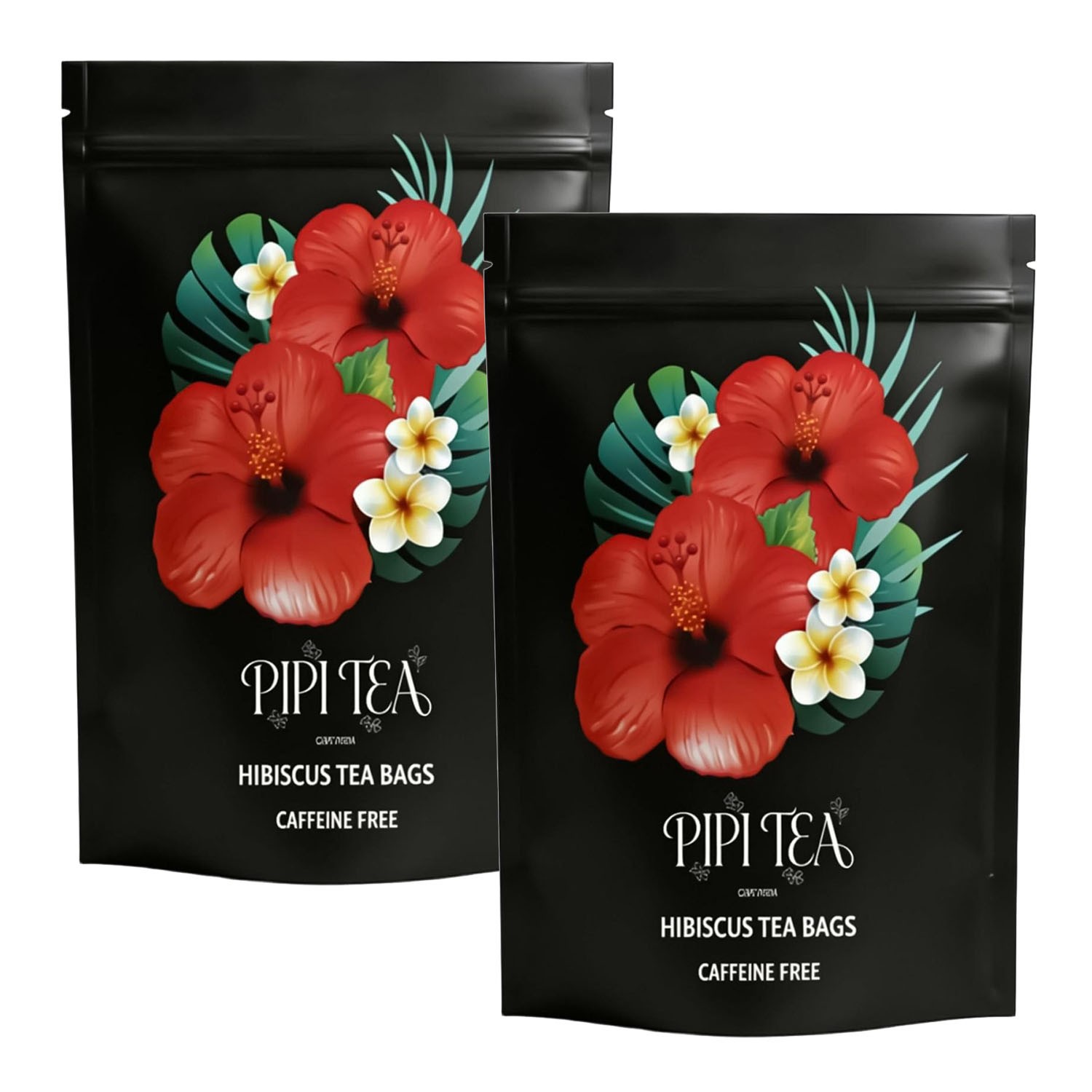 2PACK PiPi Tea Organic Hibiscus Tea Bags–100% Natural,Caffeine Rich in Vitamin C