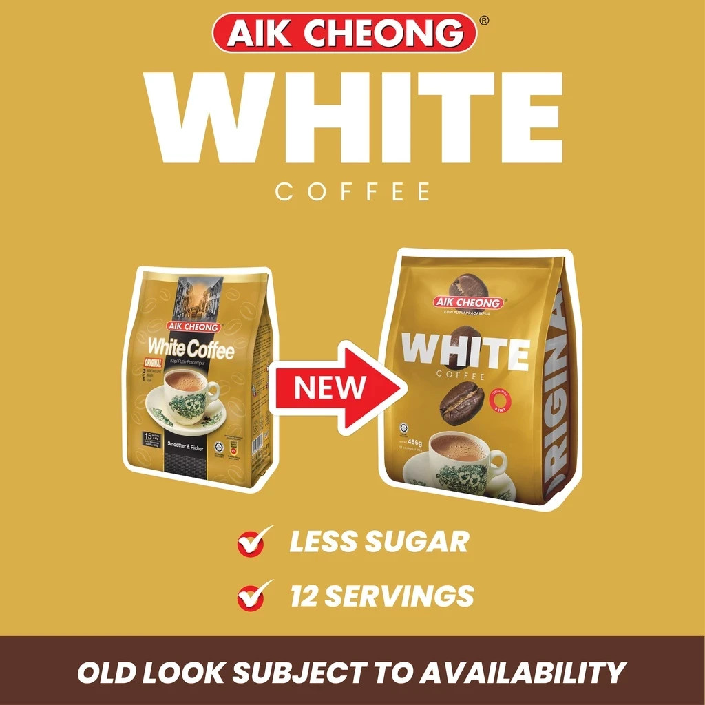 Aik Cheong White Coffee 3in1 Original 48 Sticks 4 Pack Halal Free Shipping