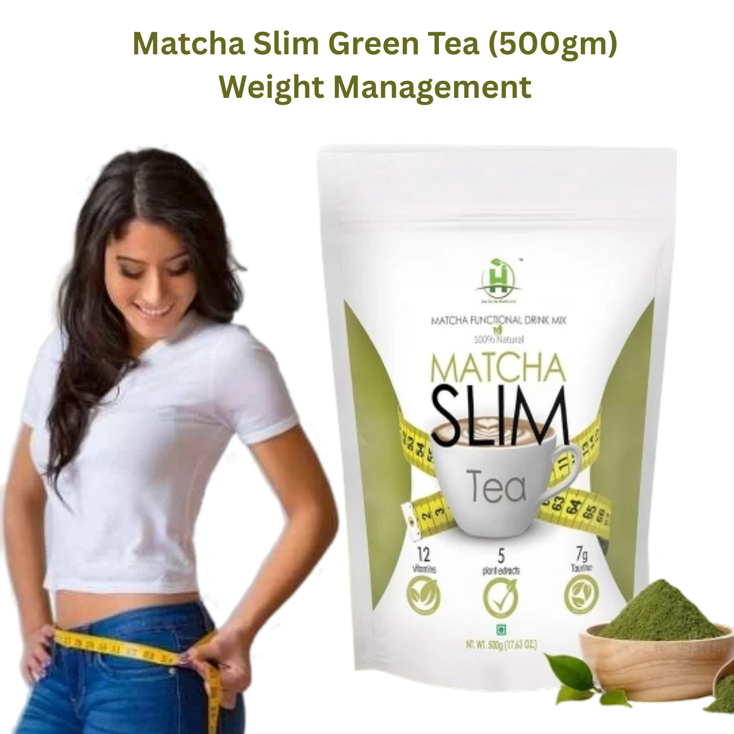 Matcha Slim Green Tea Use for weight management and healthy health – 500 gm