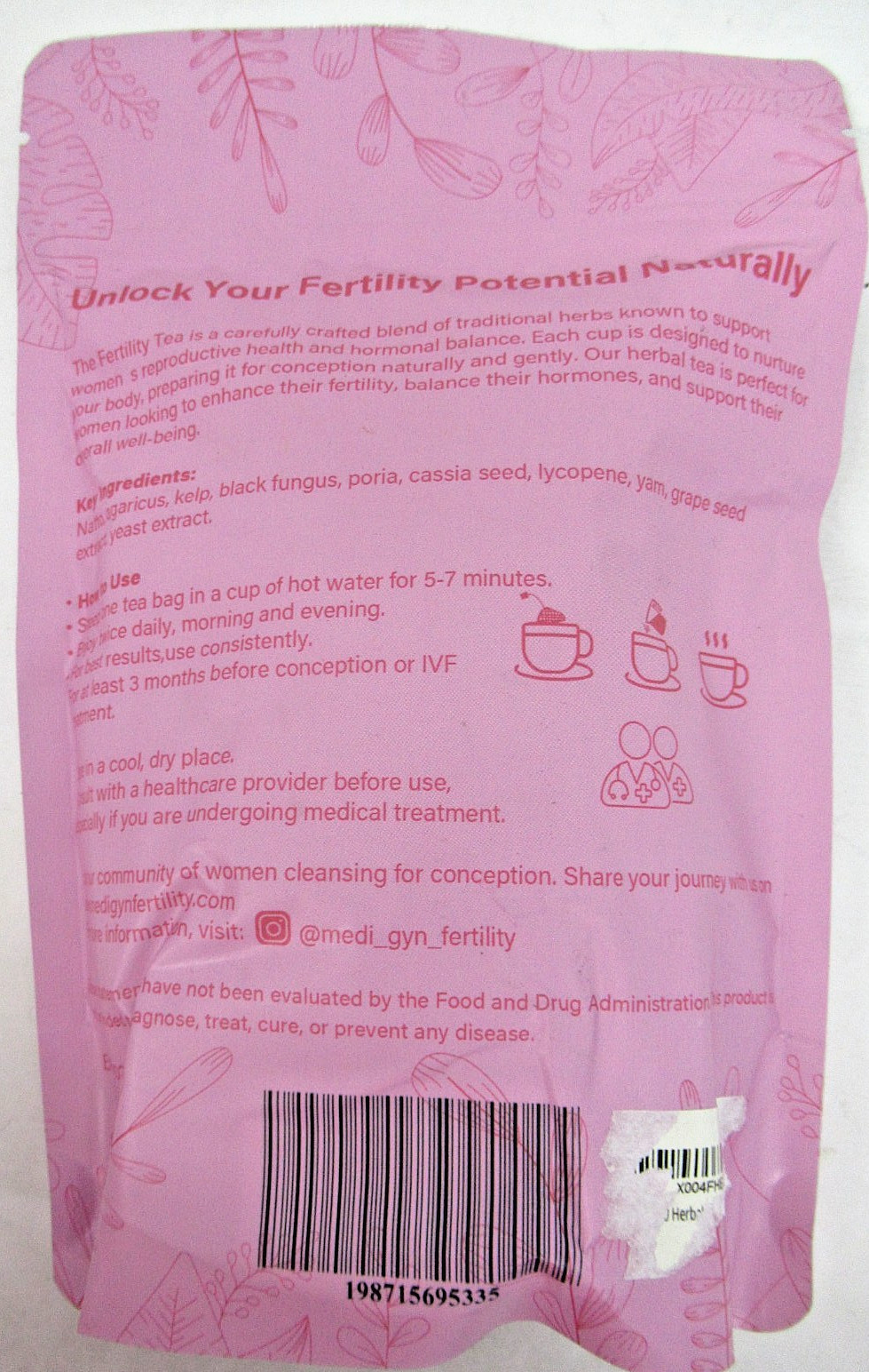 The Fertility Tea, 20 Herbal Tea Bags