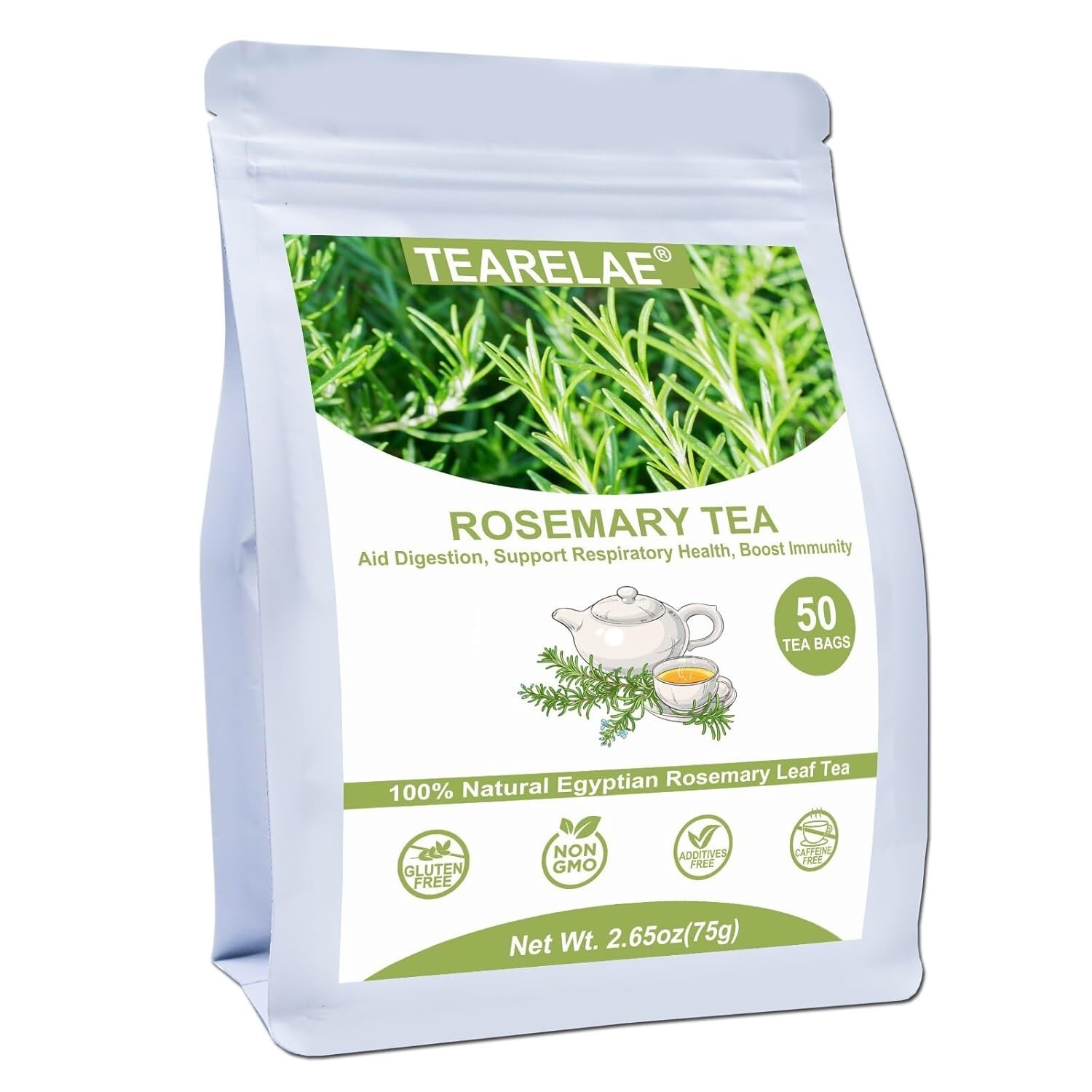Rosemary Tea – 1.5g x 50 Count Bags – Boost Immune & Digestive Health