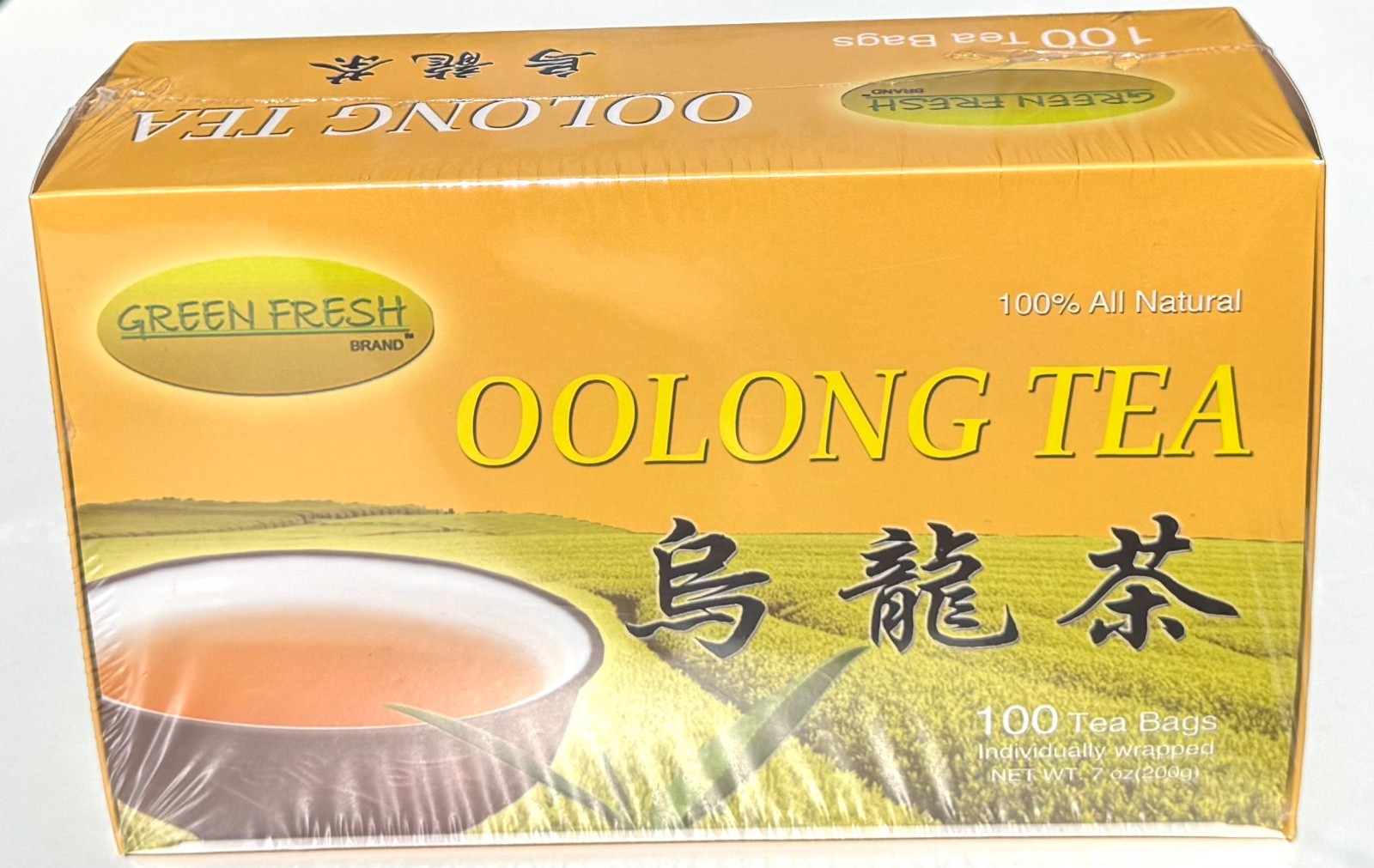 Green Fresh 100-Count Oolong Tea Bags 100% Natural Handpicked from Fujiang 7oz