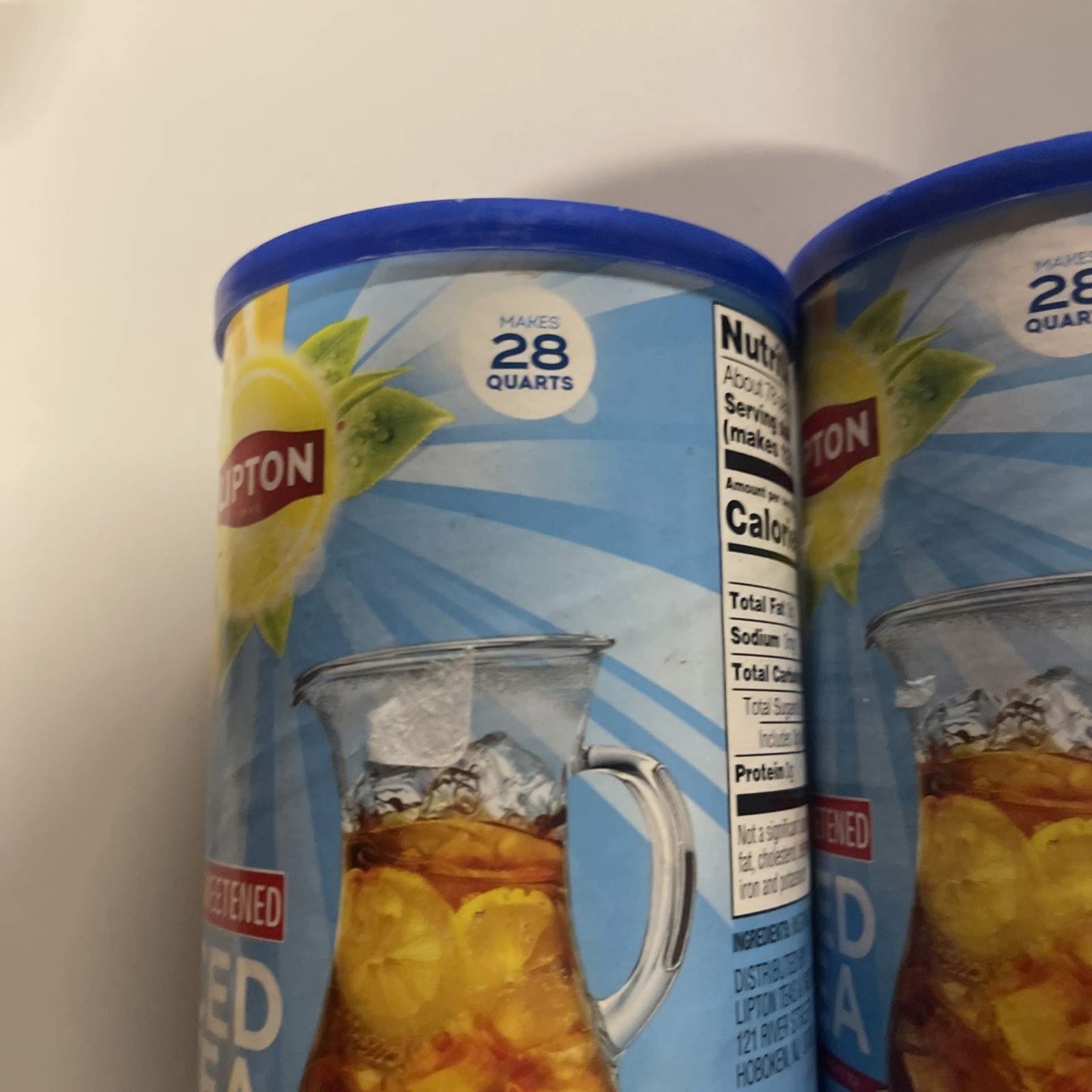 6x Lipton Unsweetened Black Tea Iced Tea Mix, 28 Quarts (168 Ttl)