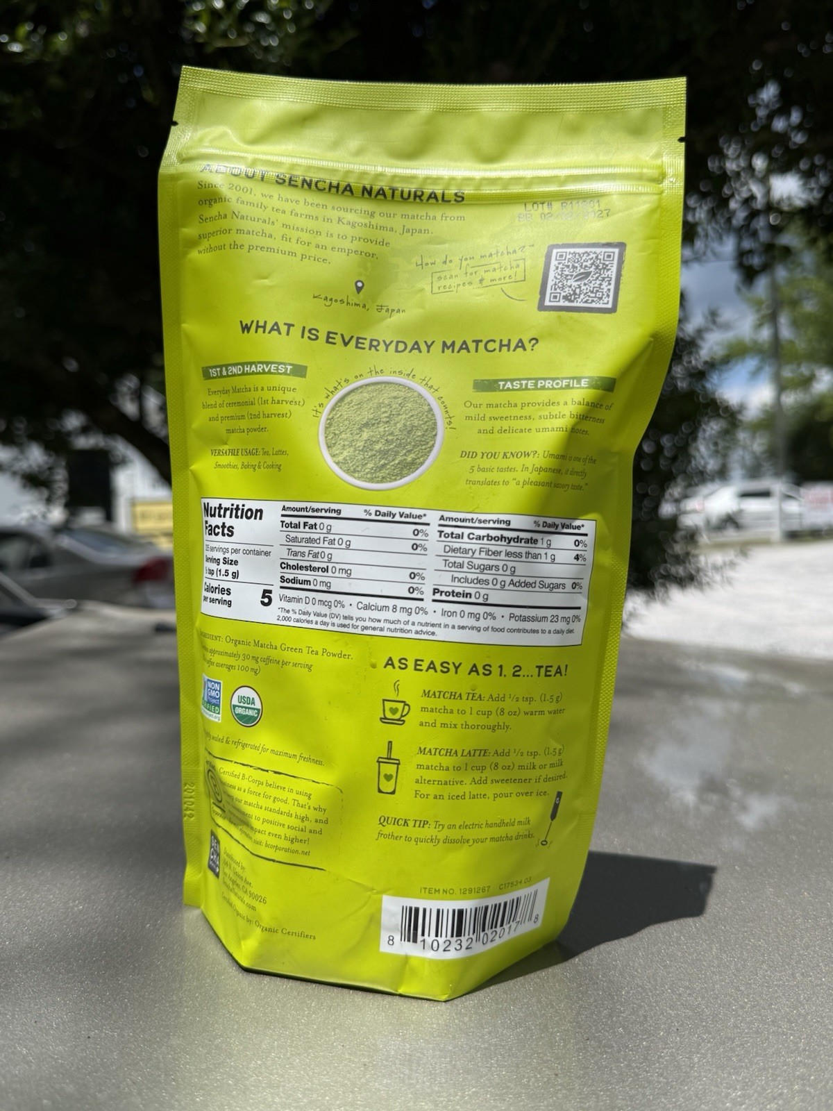 Sen Cha Naturals Everyday Matcha Green Tea Powder, 12 Ounce, Exp 02/02/27 Sealed