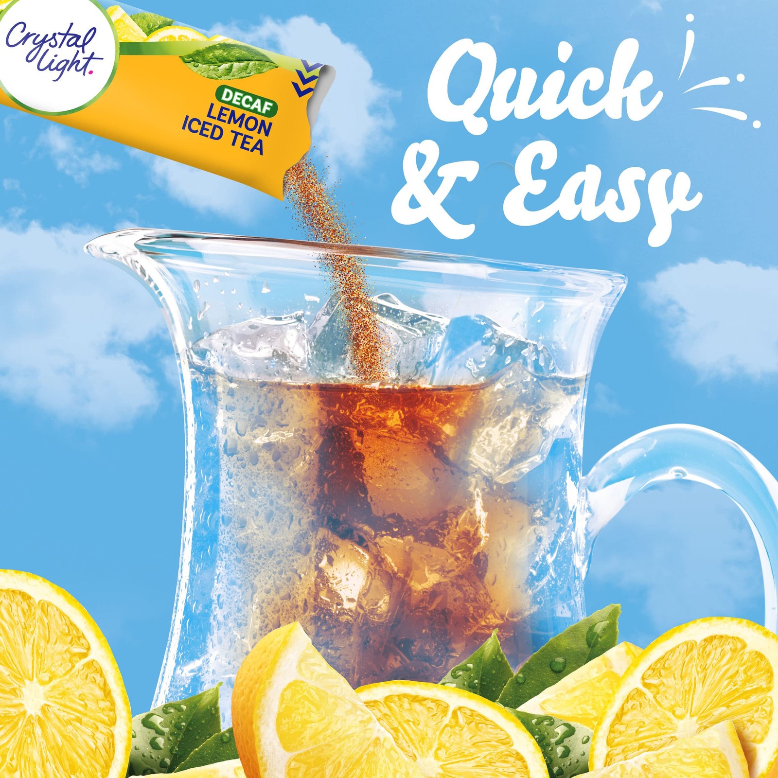 Sugar-Free Decaffeinated Lemon Iced Tea Naturally Flavored Powdered Drink Mix…