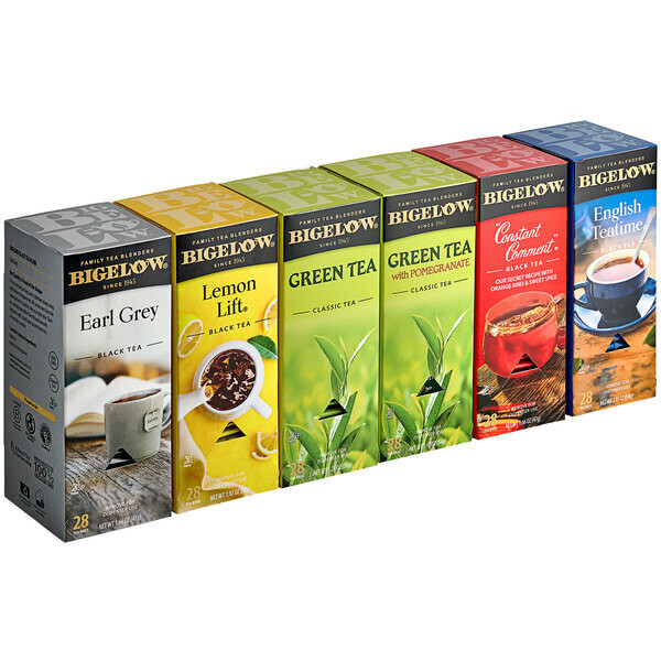 Bigelow Green and Black Tea Bag Variety Pack – 168/Case