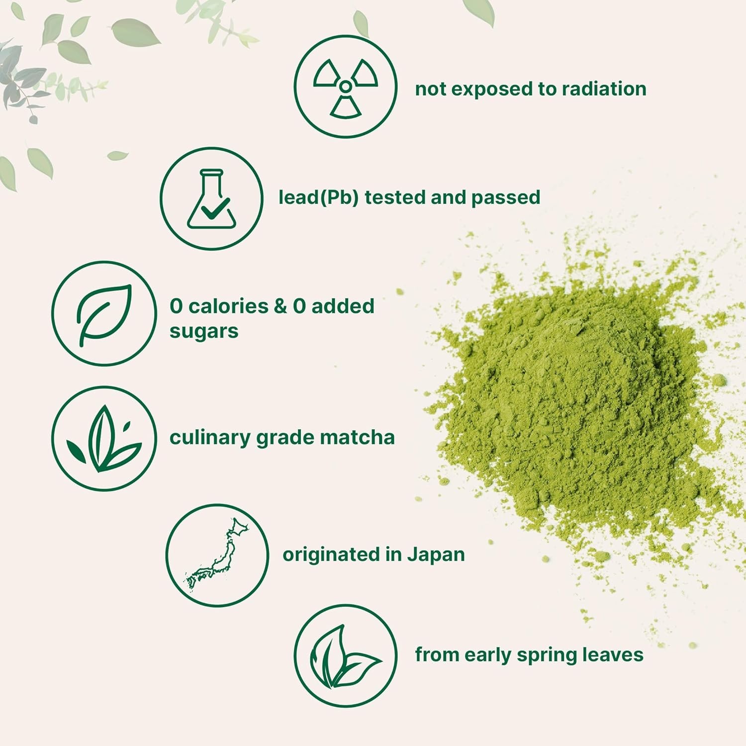 Organic Matcha Green Tea Powder 2 lb First Harvest Culinary Grade from Japan