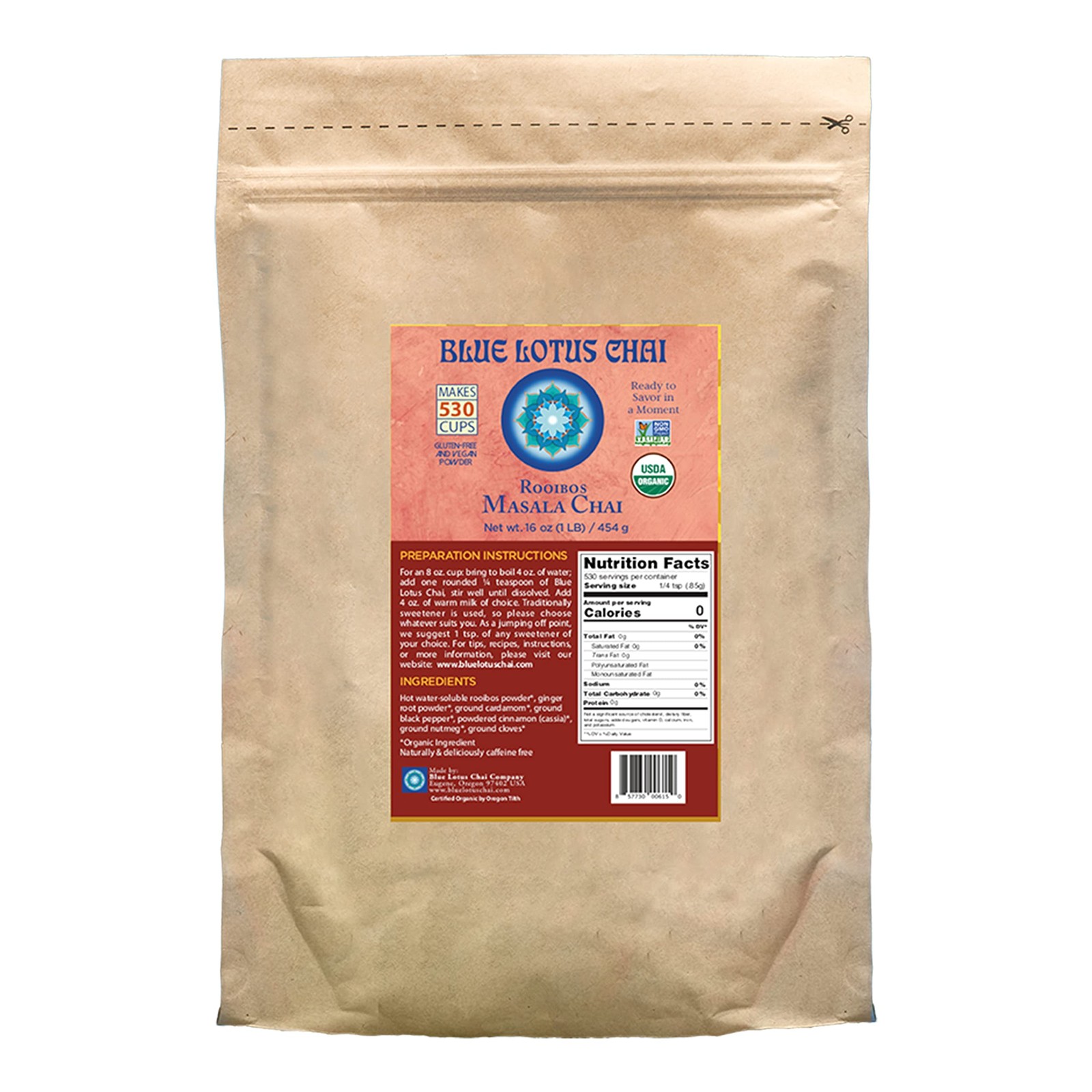 – Rooibos Masala Chai – Makes 530 Cups – 1 Pound Bulk Bag Masala Spiced Chai …