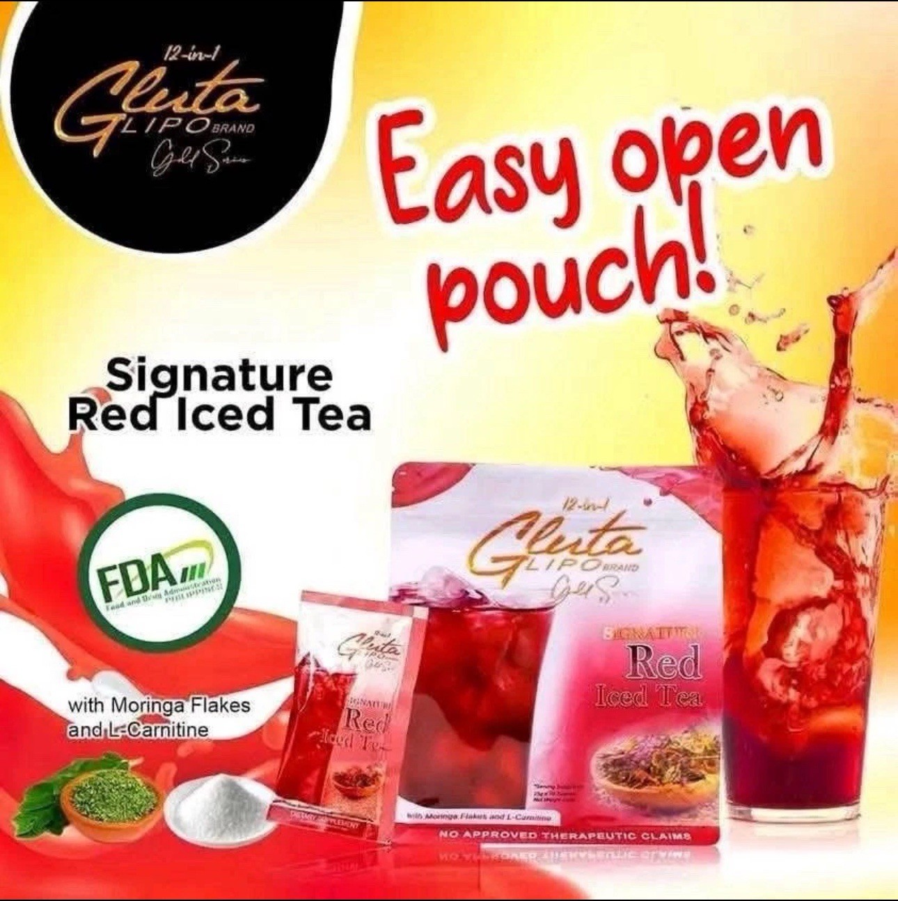 Gluta Lipo Red Iced Tea (10sachet)