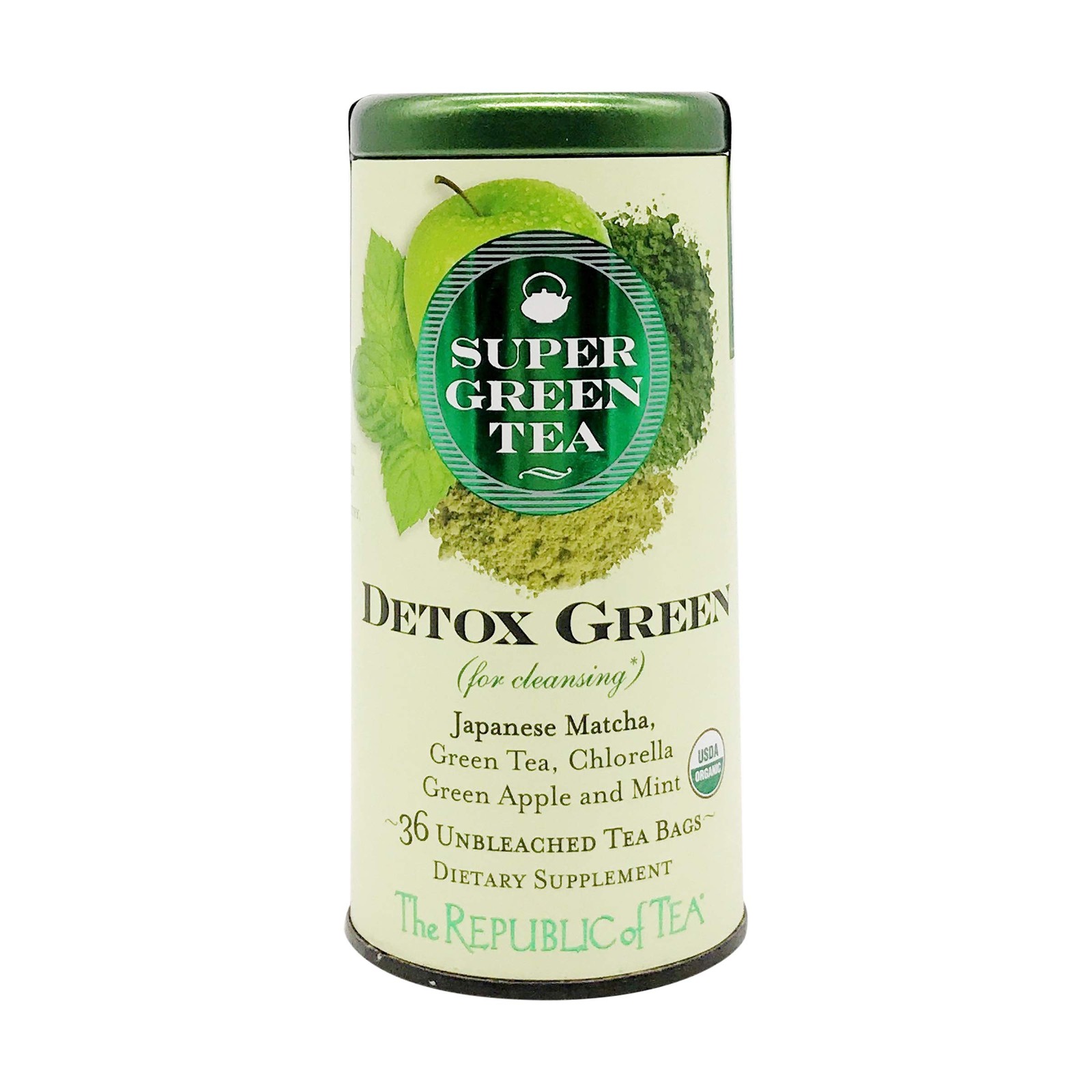 Organic Green Tea Blend Supergreen Matcha Minty Infusion 36 Count Pack