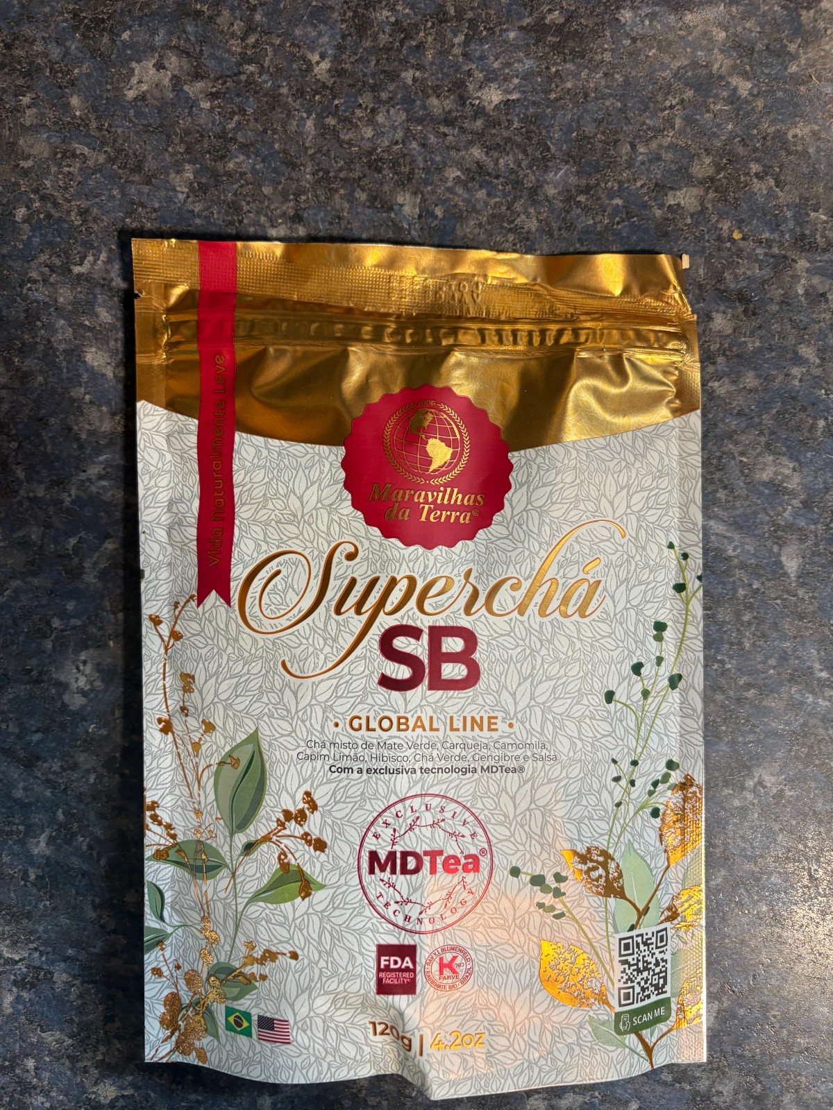 MDTea Superchá Natural Herbal Tea Blend Herbal Loose Leaf Detoxifying Tea 120g
