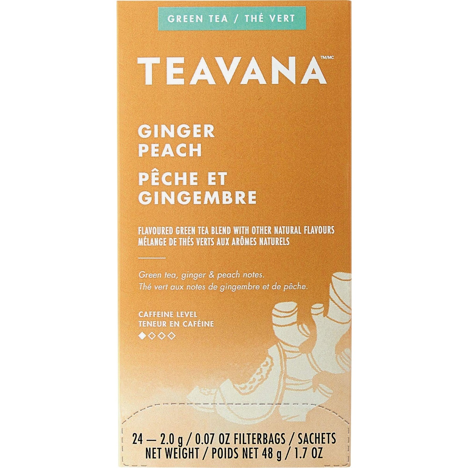 Teavana, SBK12434017, Ginger Peach Green Tea, 24 / Box 24 Count (Pack of 1)