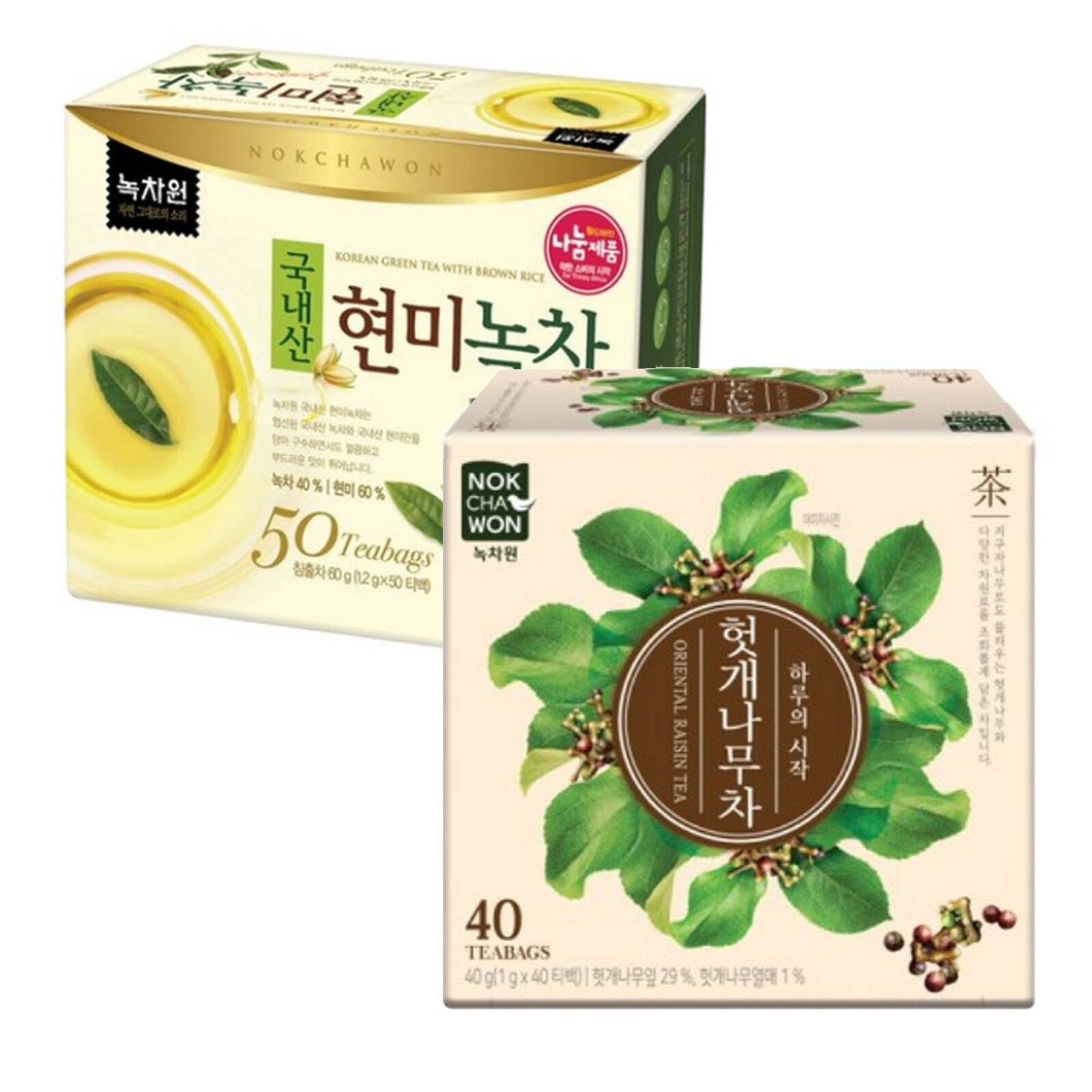 Korea Nokchawon Brown Rice Green + Oriental Raisin Tree T 90 T bag