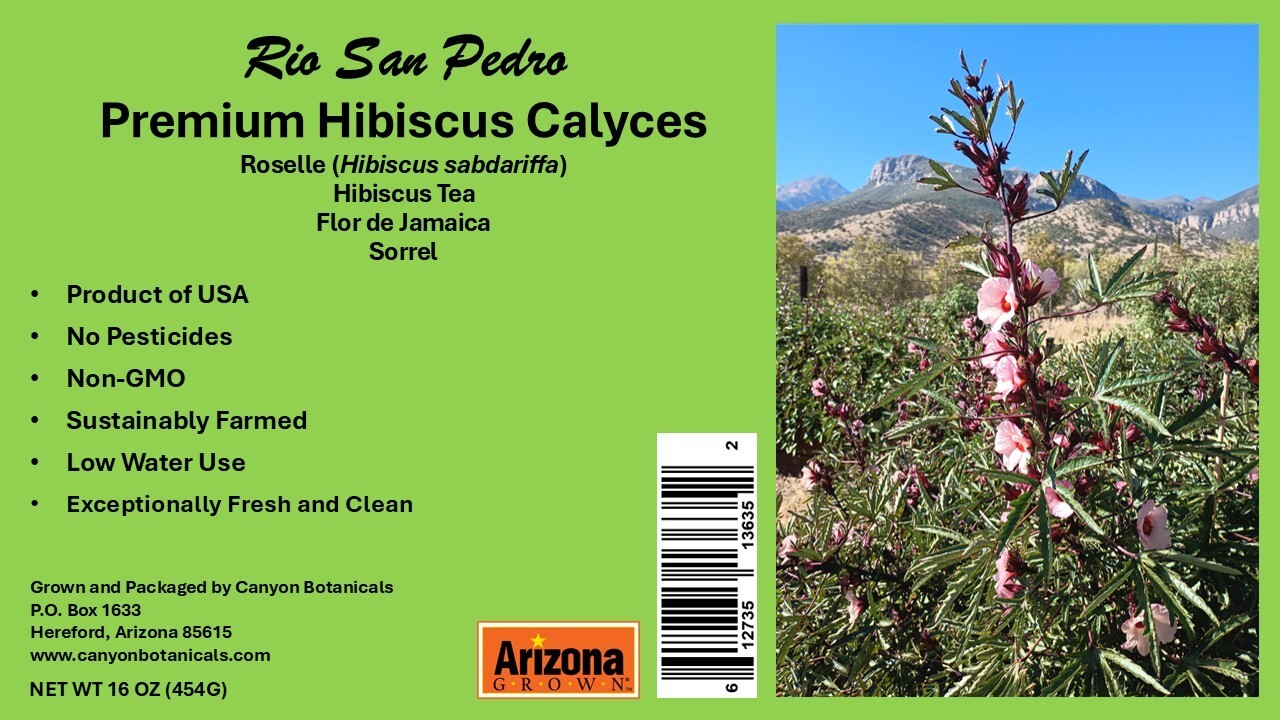 Premium Dried Hibiscus Tea, Roselle, Flor de Jamaica, Sorrel, USA Grown, 1 lb.