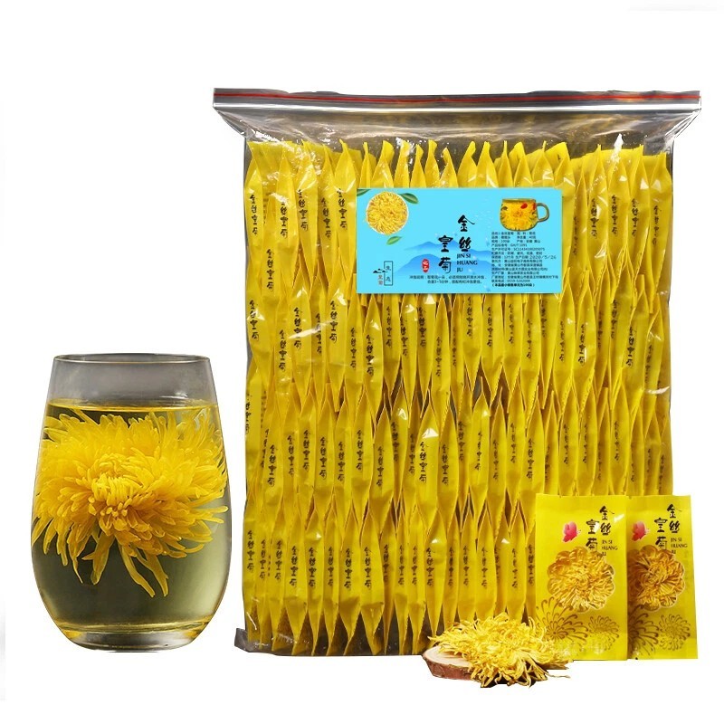 100 Blooms Golden Chrysanthemum Tea Flower Blossom Cooling Healing Floral Tea