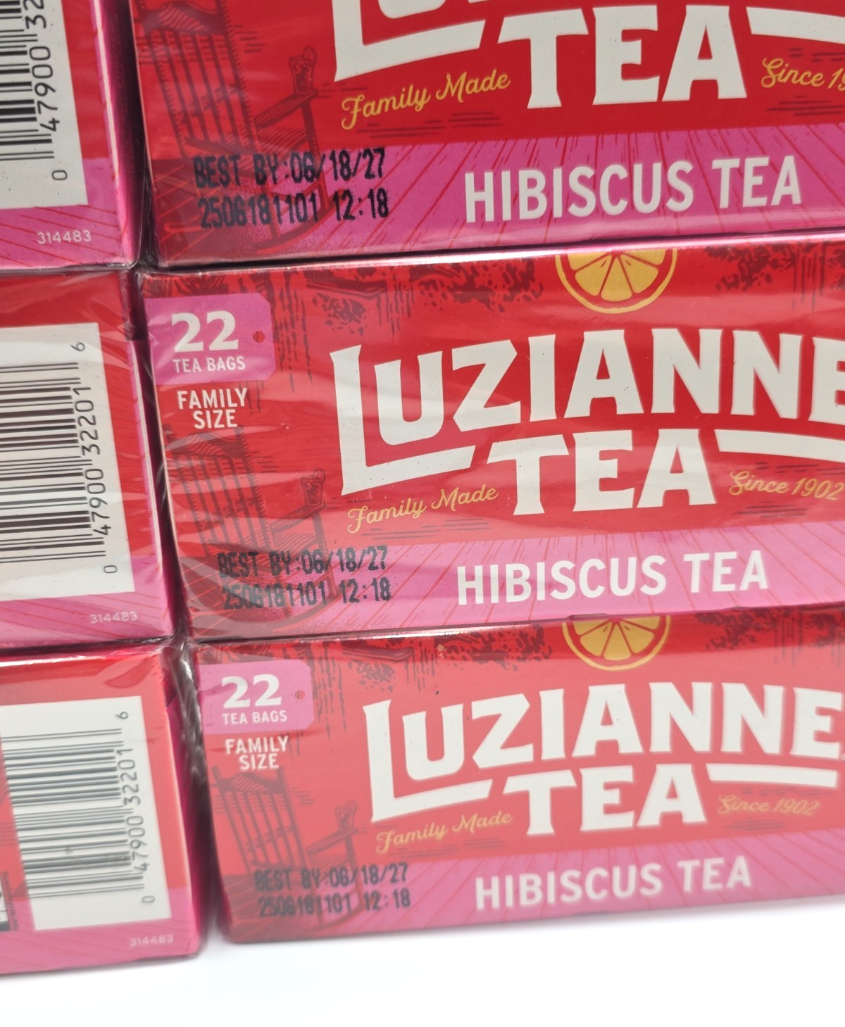 Luzianne Hibiscus Tea Family Size 22 Bags Pack of 6 47900-32201