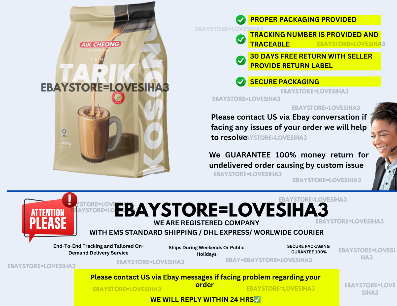 Aik Cheong 2 In 1 Teh Tarik Kosong No Sugar Added (25gm x 12)