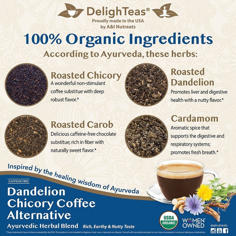 Ayurvedic Dandelion Chicory Coffee Alternative