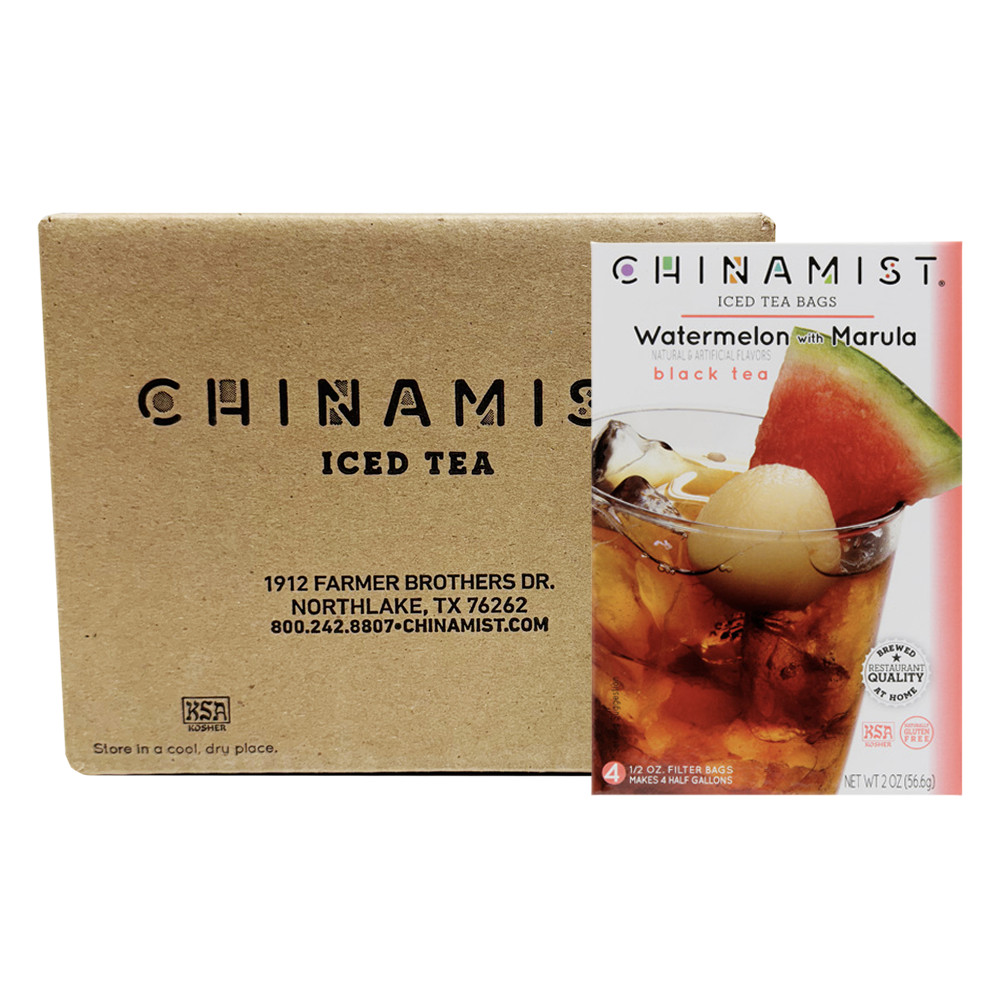China Mist Watermelon with Marula Iced Tea Bags, 4-Count Box, 6-Pack