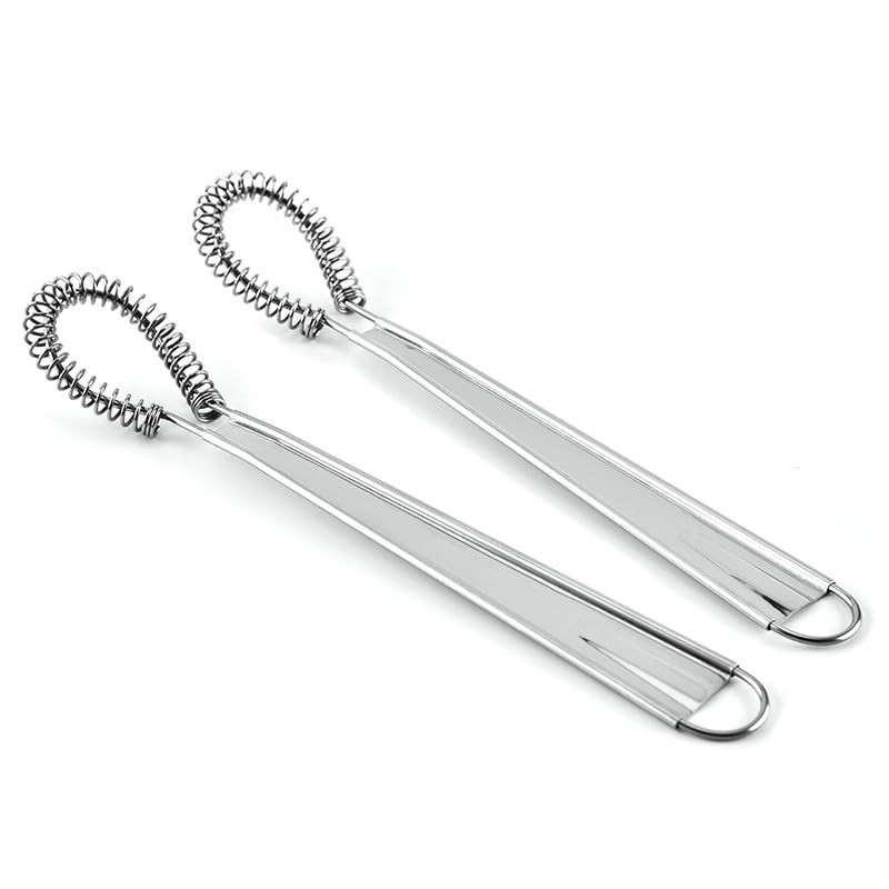 Silver Stainless Egg Beater Steel Mini Spring Coil Whisk Handheld 1,