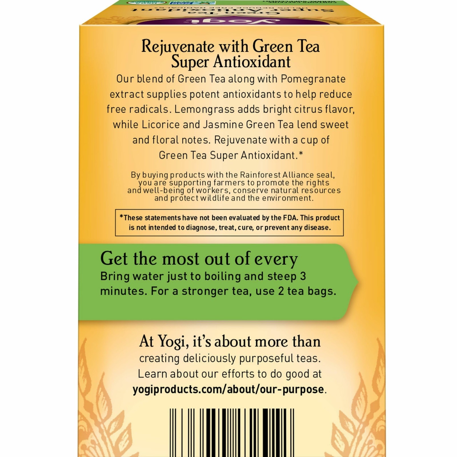 Yogi Tea – Green Super Antioxidant (6 Pack) – 16 Count (Pack of 6)