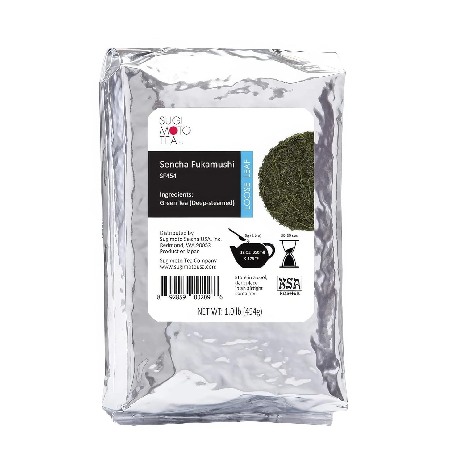 Japanese Sencha Fukamushi Green Tea Loose Leaf Bulk .0 lb 454 g