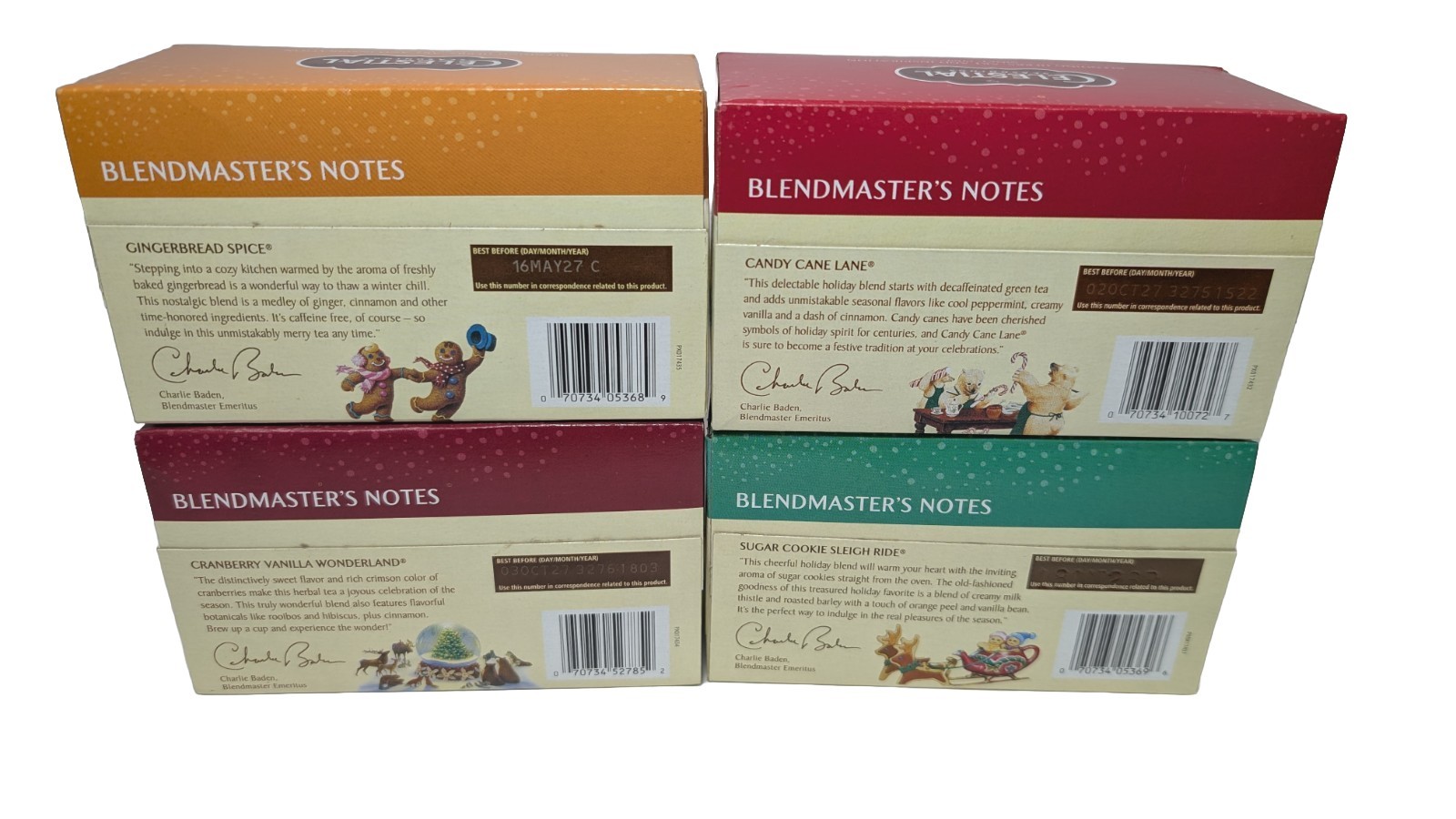 Celestial Seasonings Winter Spice Herbal Tea Collection 72 Bags, 4 Boxes Flavors