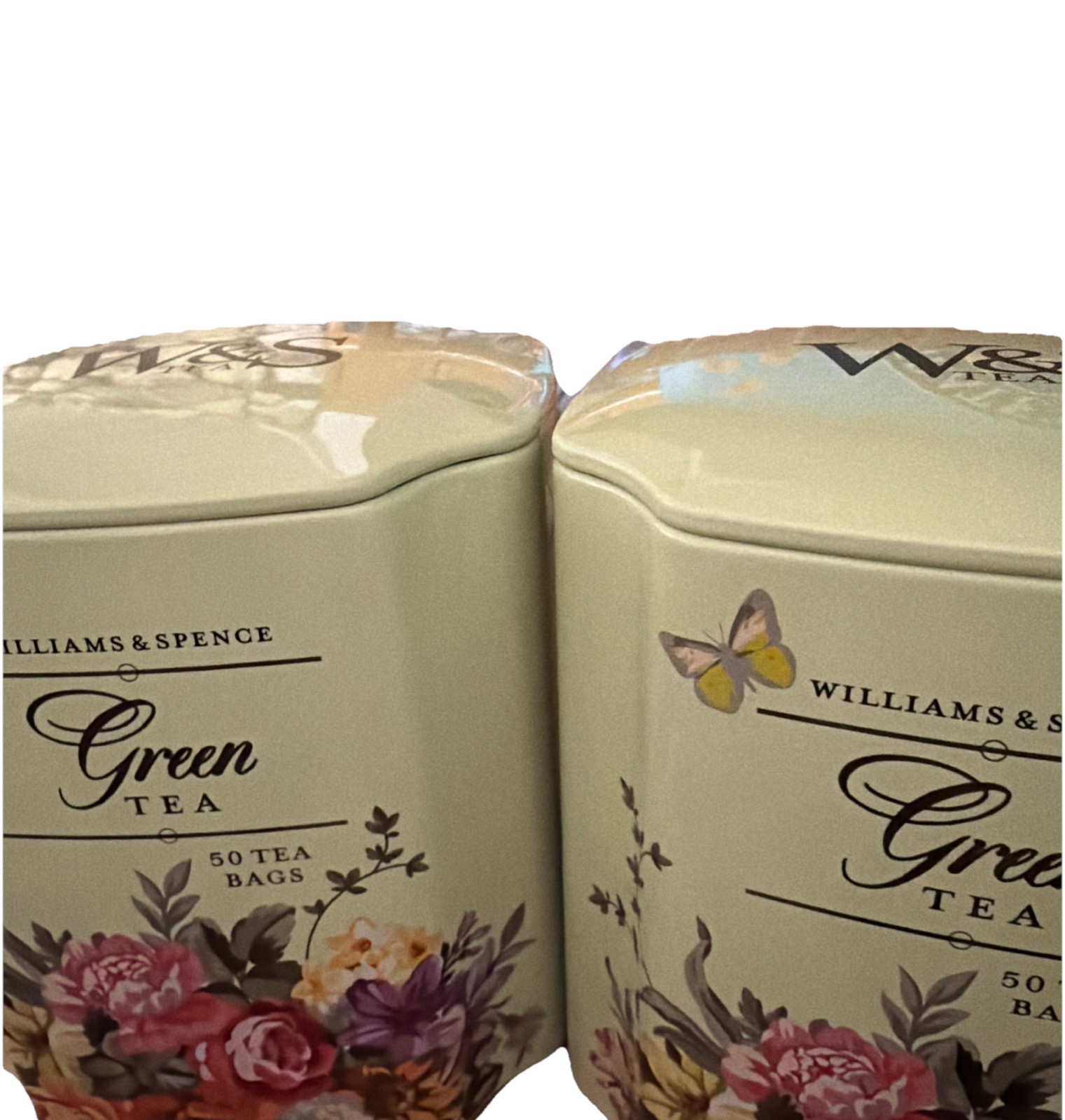 WILLIAM & SPENCE 🫖GREEN TEA 🫖 100 tea bags-2 tins BB:2/2028 Contains Caffeine