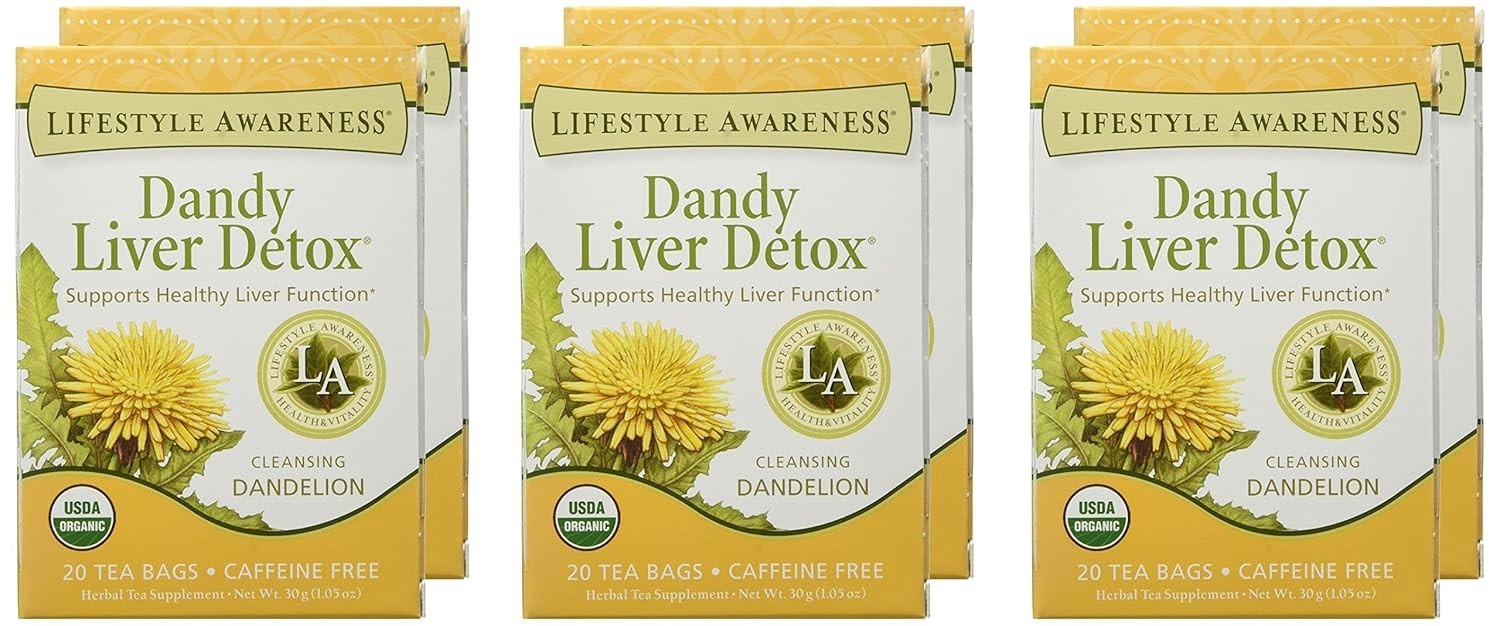 Teas, Caffeine Free Dandy Liver Detox Tea, 20 Count
