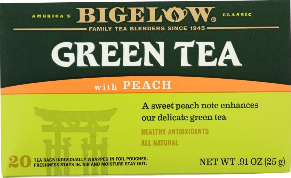 Bigelow Green Tea with Peach 20 ea (Pack of 2) 20 Count