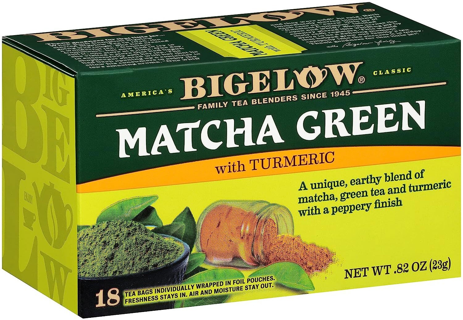 Bigelow Matcha Green Tea with Turmeric – 18 tea bags