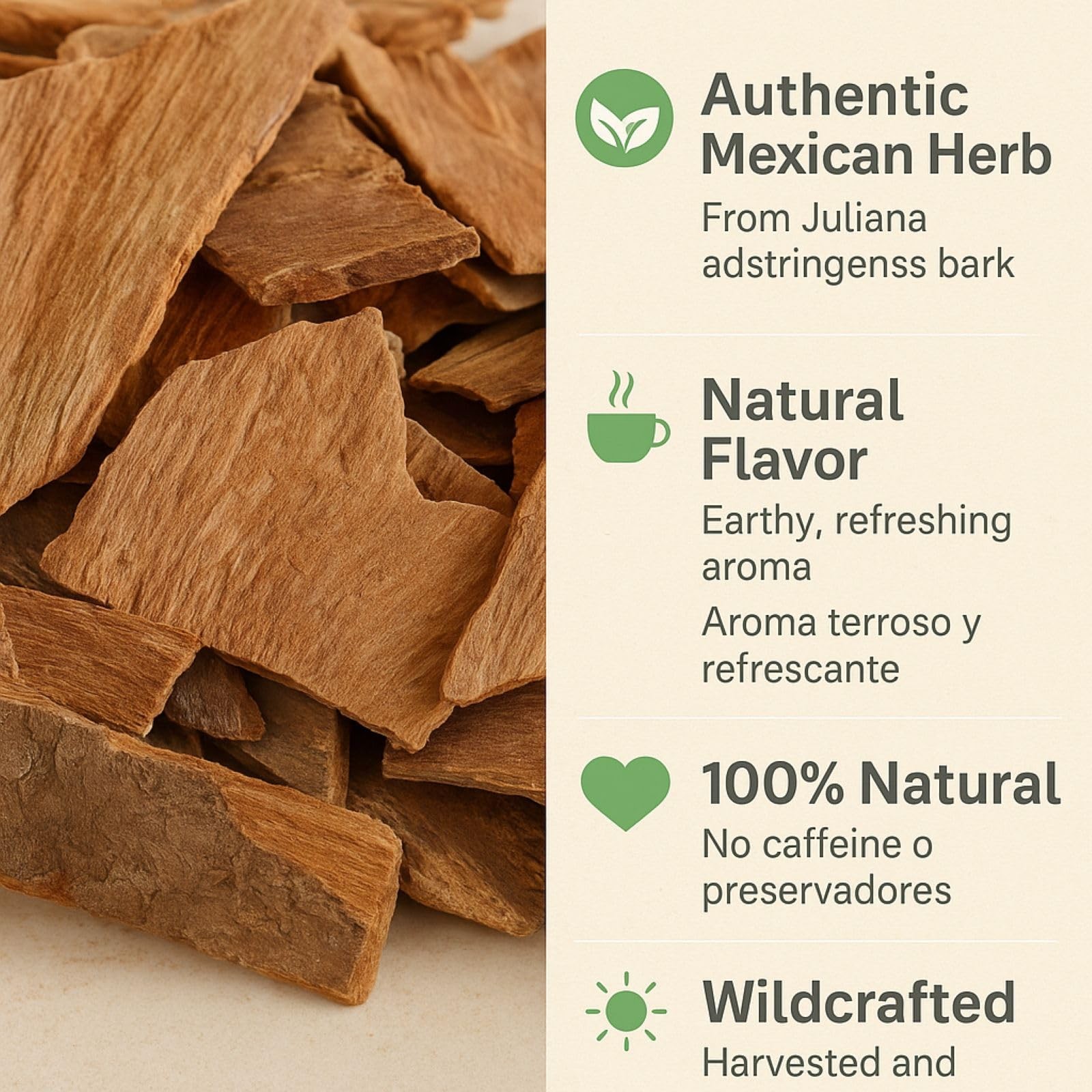 Cuachalalate Tea 4 oz – Wildcrafted Mexican Herbal, 100% Natural, Non-GMO