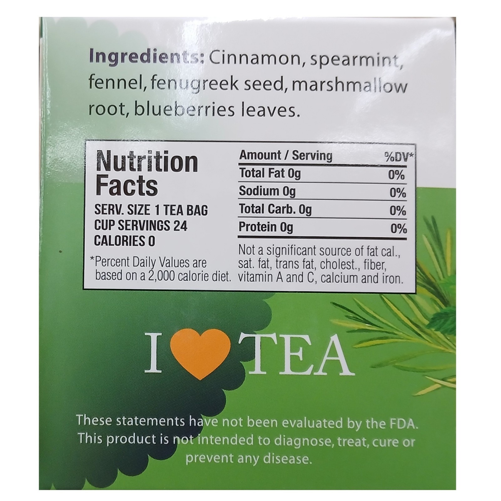 Mother Earth Diabetis Tea Support Diabetis Caffeine Free Herbal Blend 48 Bags