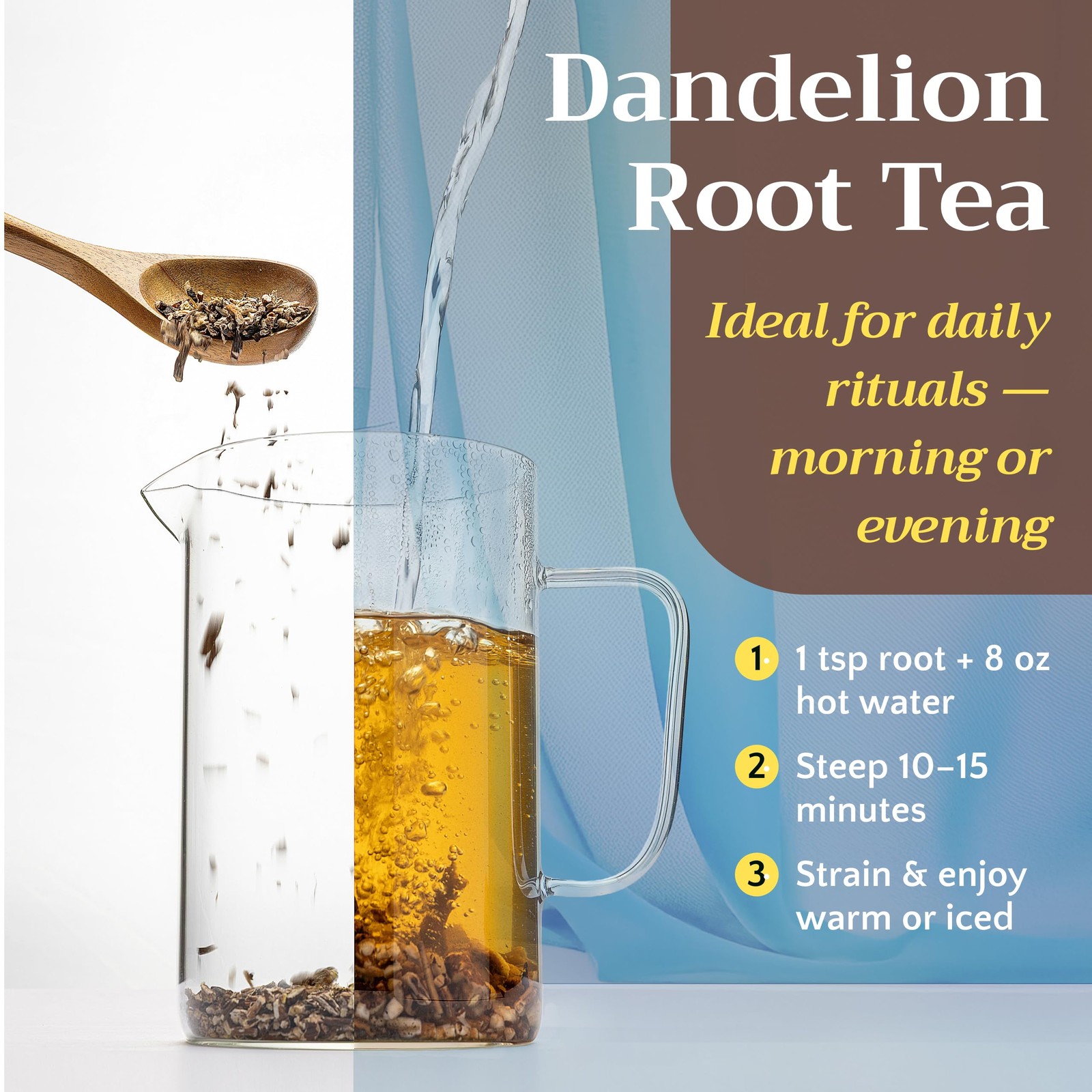 Dandelion Root Tea Herb Loose – Dried Cut and Sifted Roots – Raw Natural Unro…