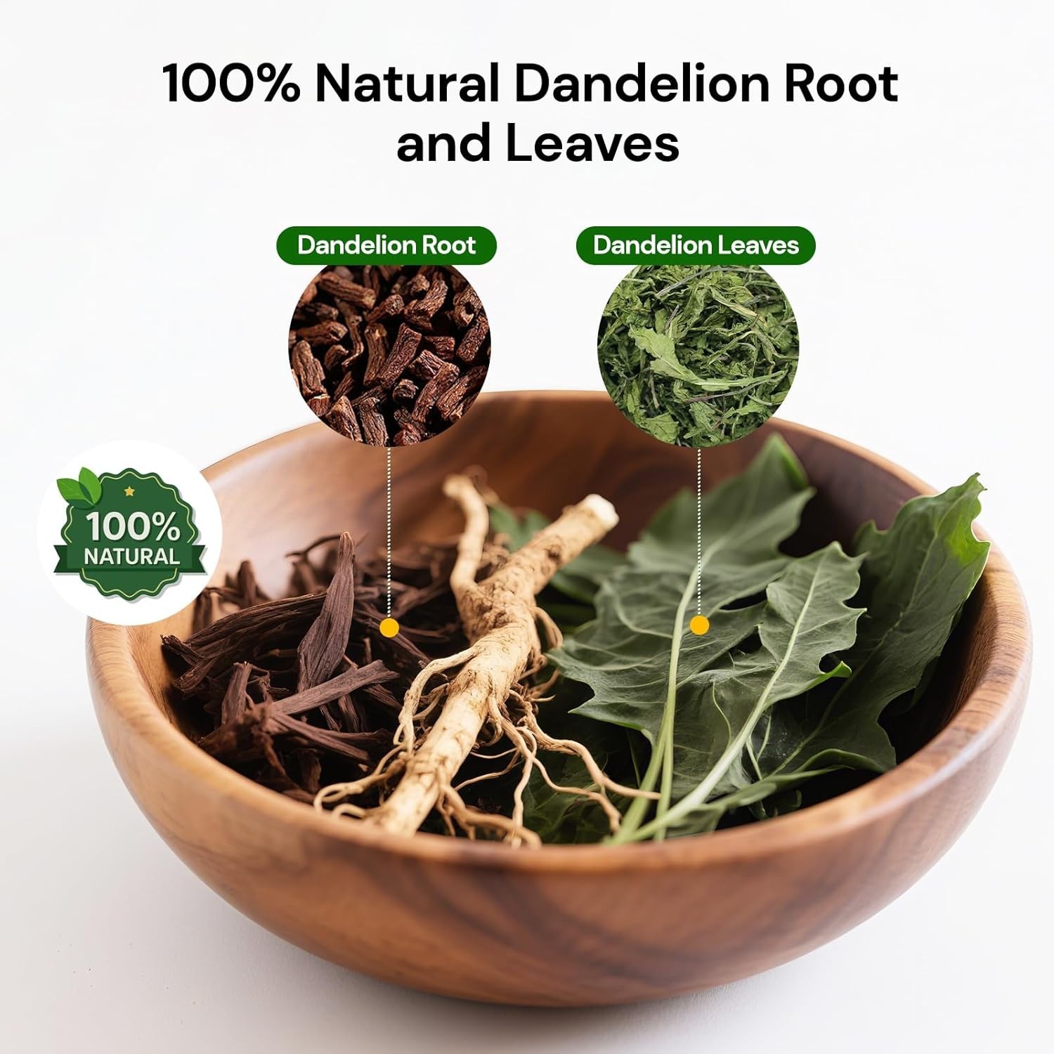 BeleePlanner Dandelion Leaf And Root Tea Bags, Natural Tea, 2 Pack/100 Bags