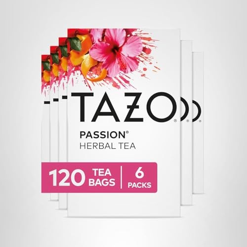 TAZO Passion Herbal Tea Bags, Iced or Hot, Caffeine-Free, 120 120 Bags