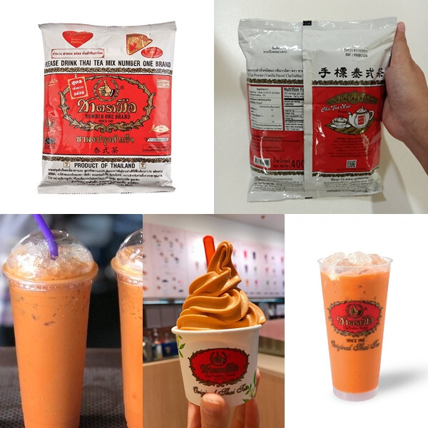Set 2X Cha Tra Mue Green Tea Milk 200g & Thai Red Tea 400g Original Ice Drink