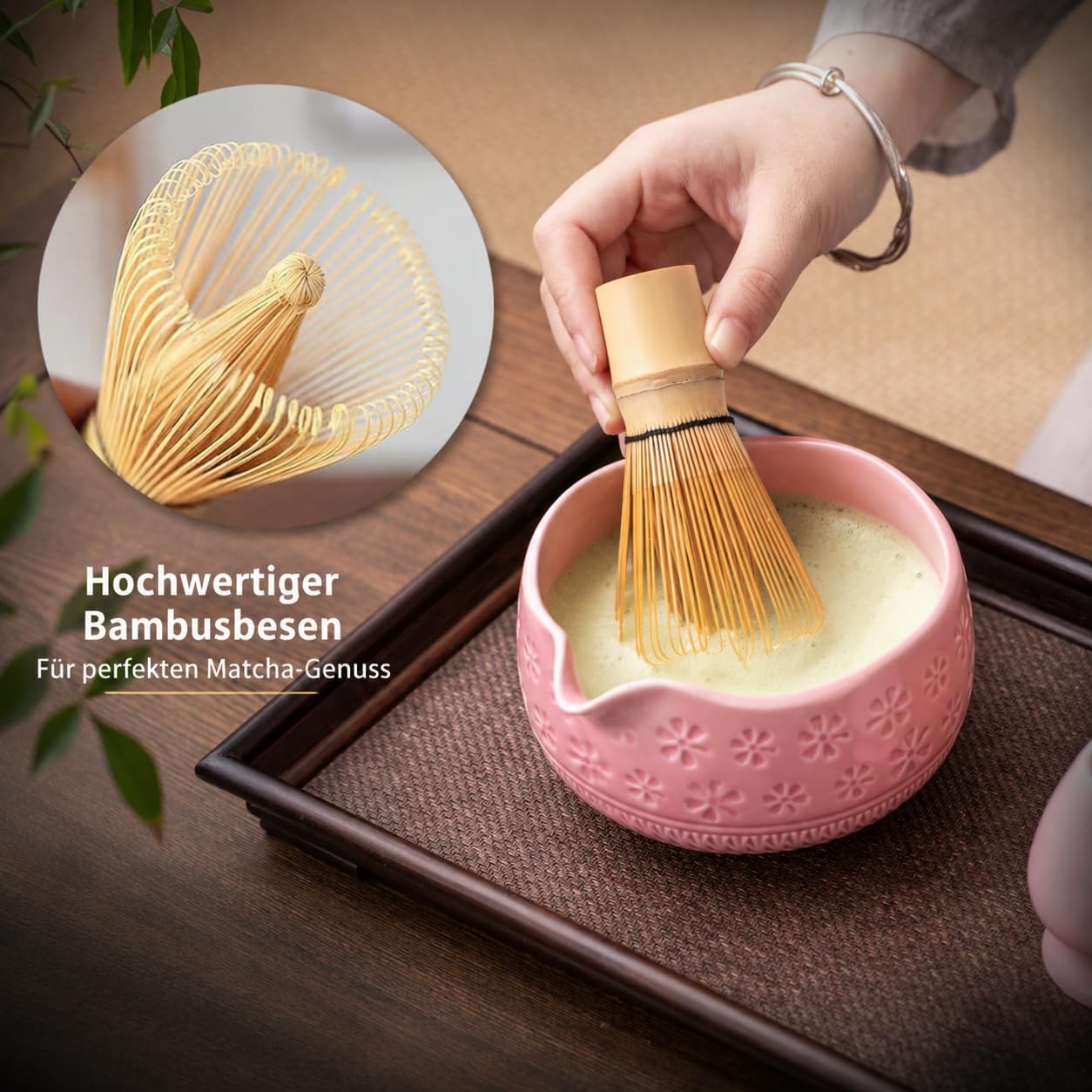Matcha Whisk Set, Ceramic Matcha Kit Set Includes Matcha Bowl, Matcha Whisk a…